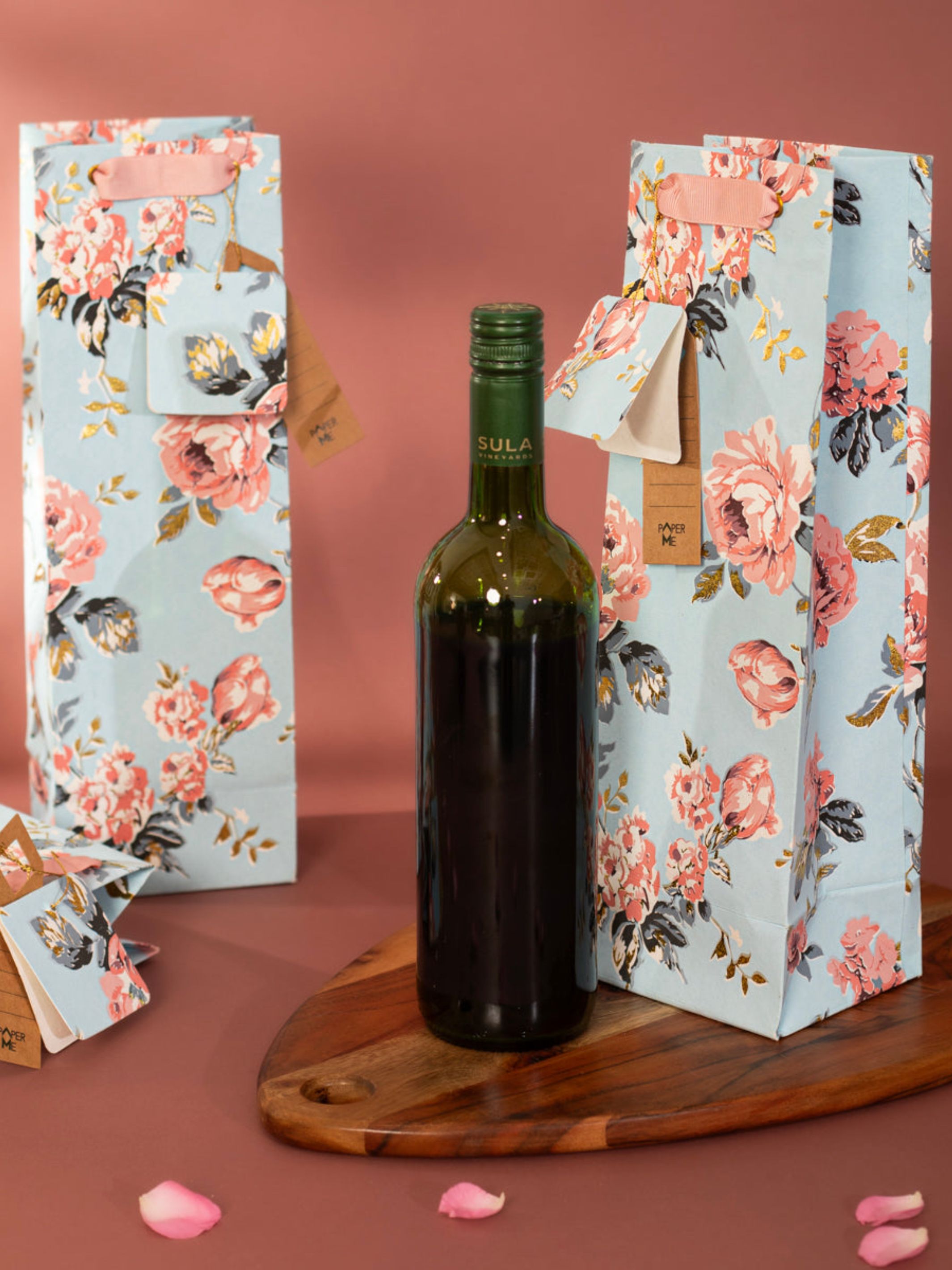 Bloom Rose Wine Bag