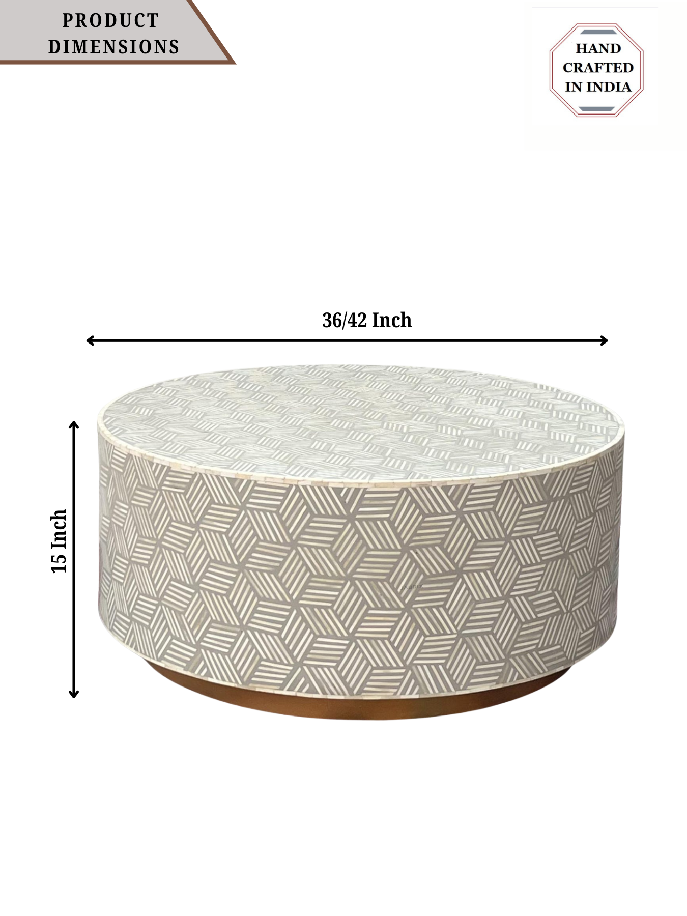 Inlay Round Coffee Table -Geo