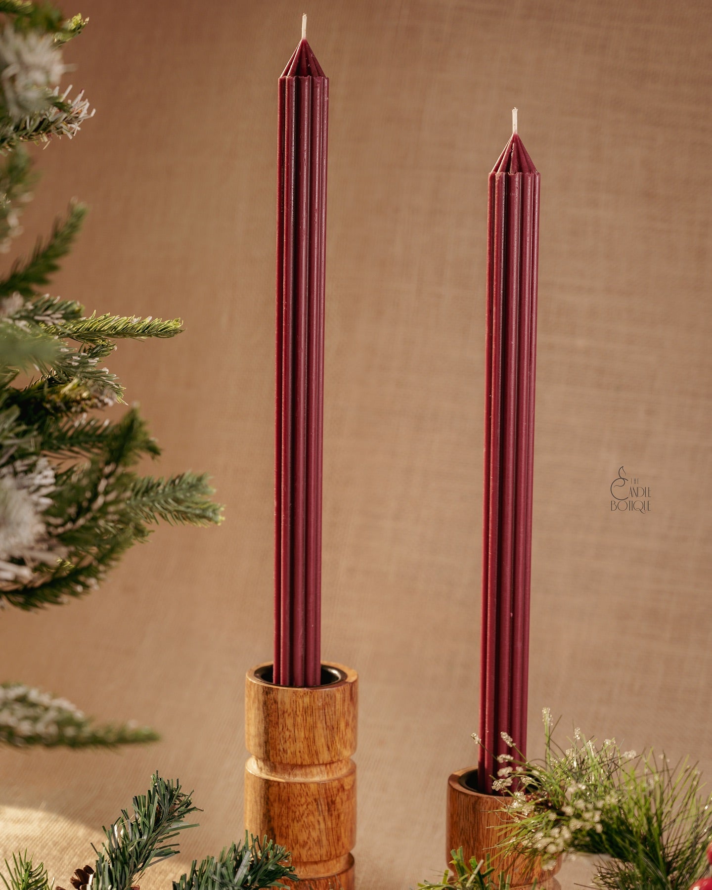 Berry Wine Taper Candle Set (2 pcs)_BC_035