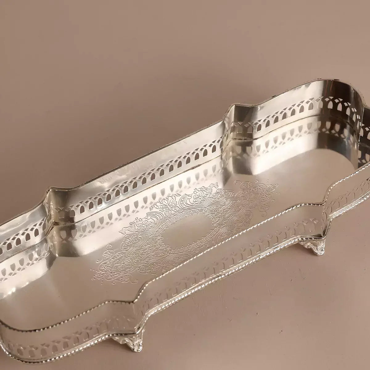Victorian Rectangular Tray Silver