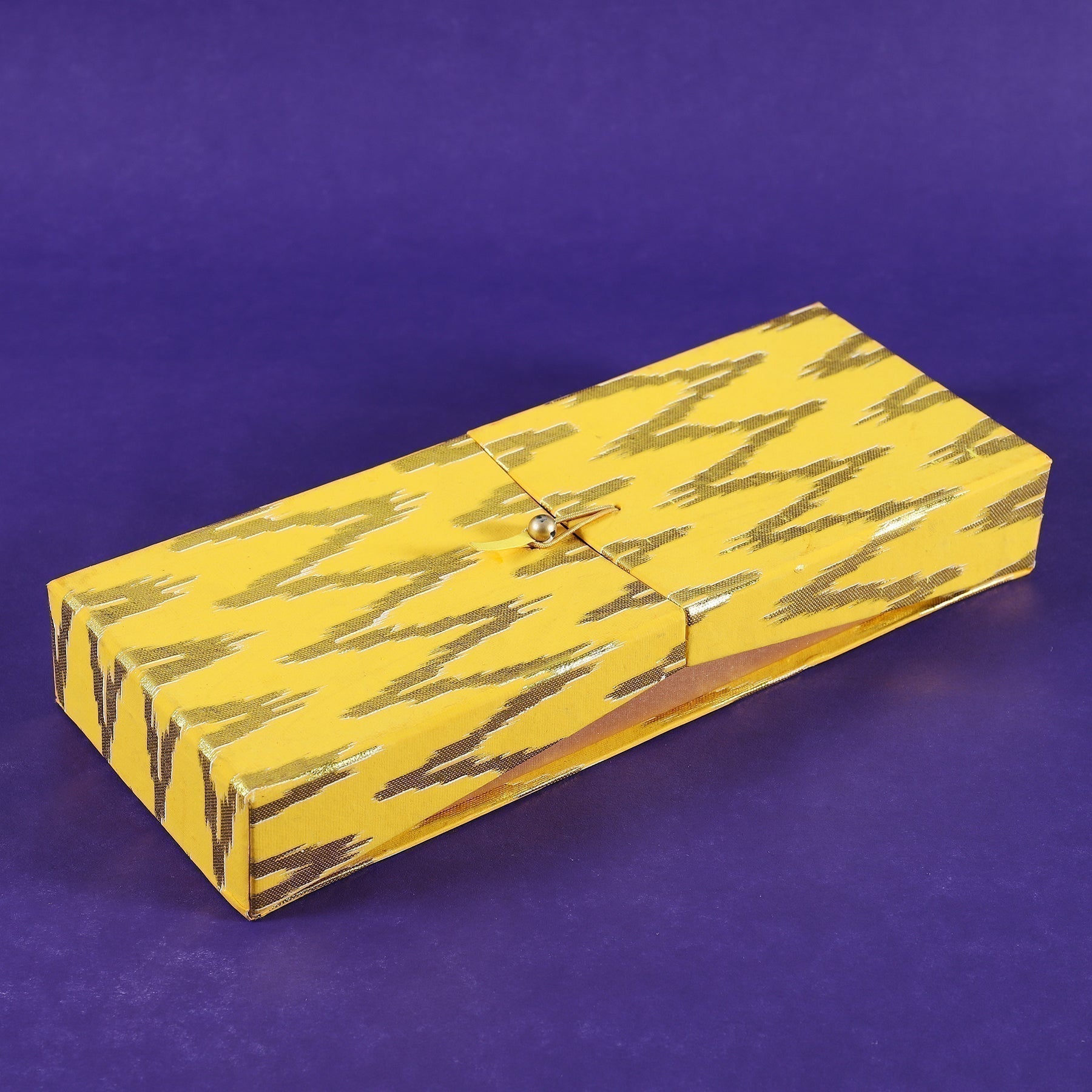 Ikat Yellow 3 Partition Box