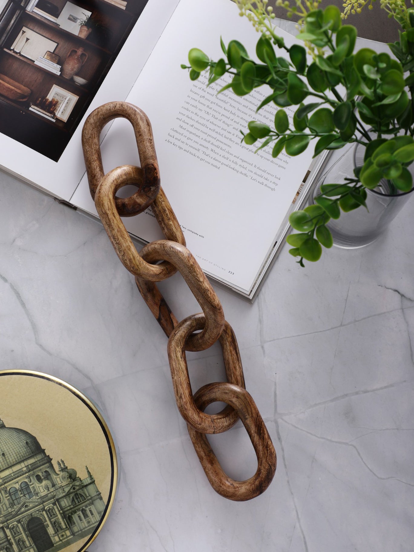 Wooden Chain Decor with 5 Knots (Small)