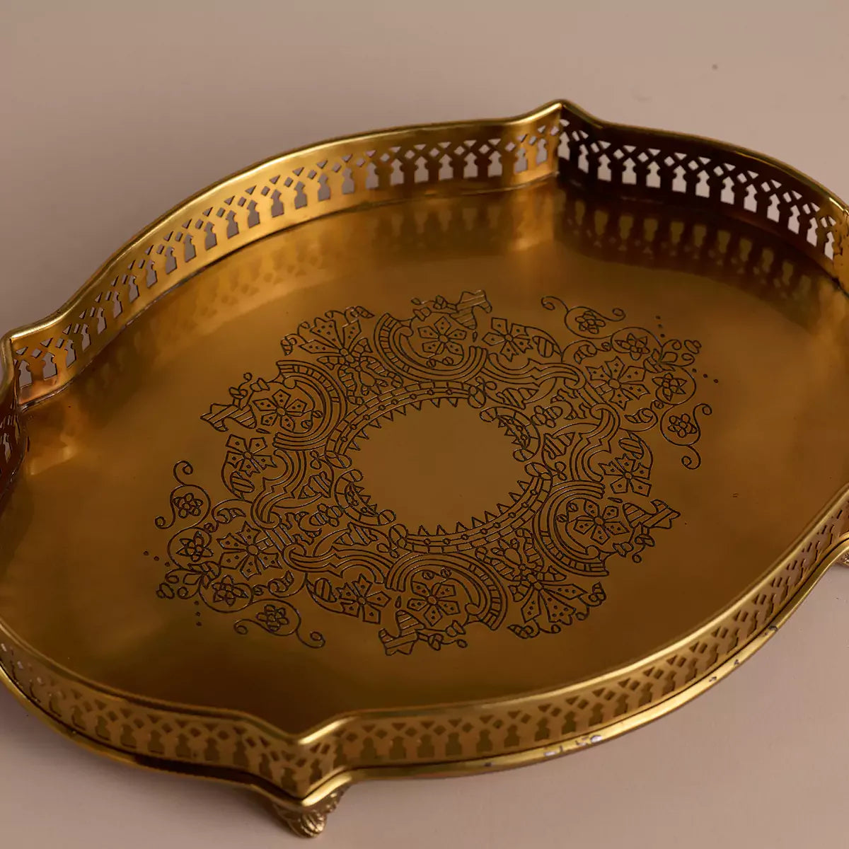 Victorian Curve Tray Large Gold