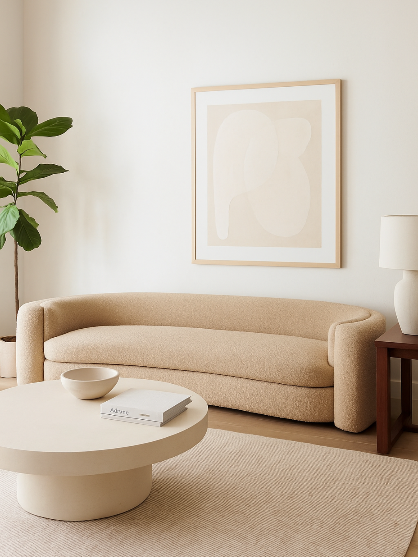 Curva Luxe Bouclé Sofa-3 Seater