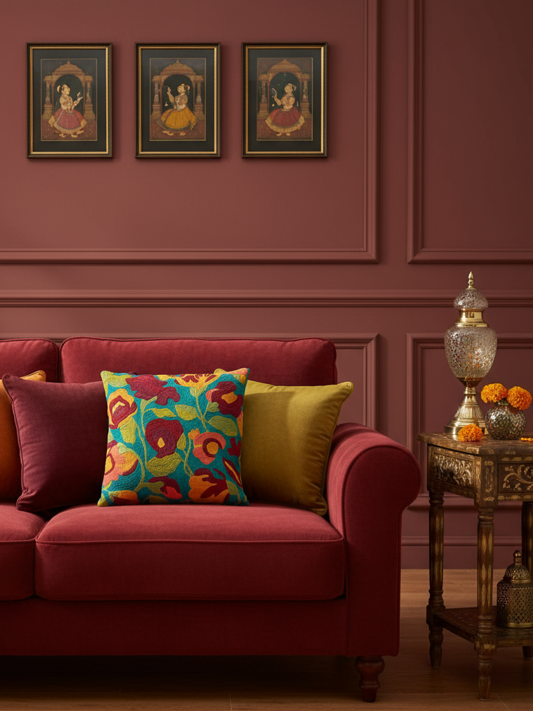 Turquoise Dense Forest Cushion Cover