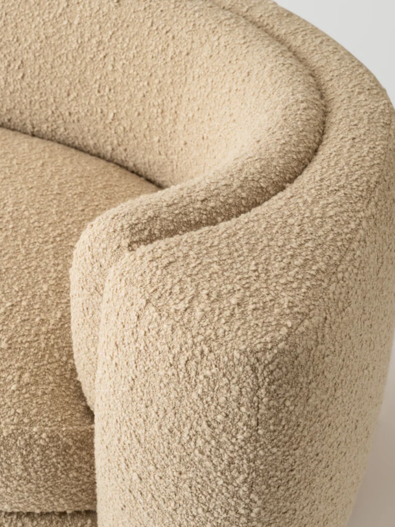 Curva Luxe Bouclé Sofa-3 Seater