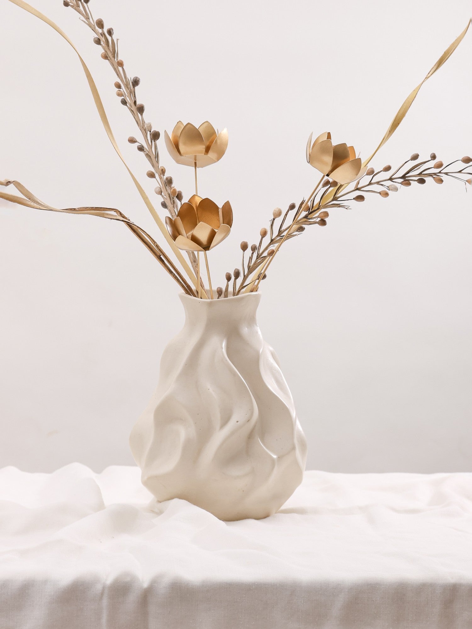 Golden Lotus Blossom Metal Sticks