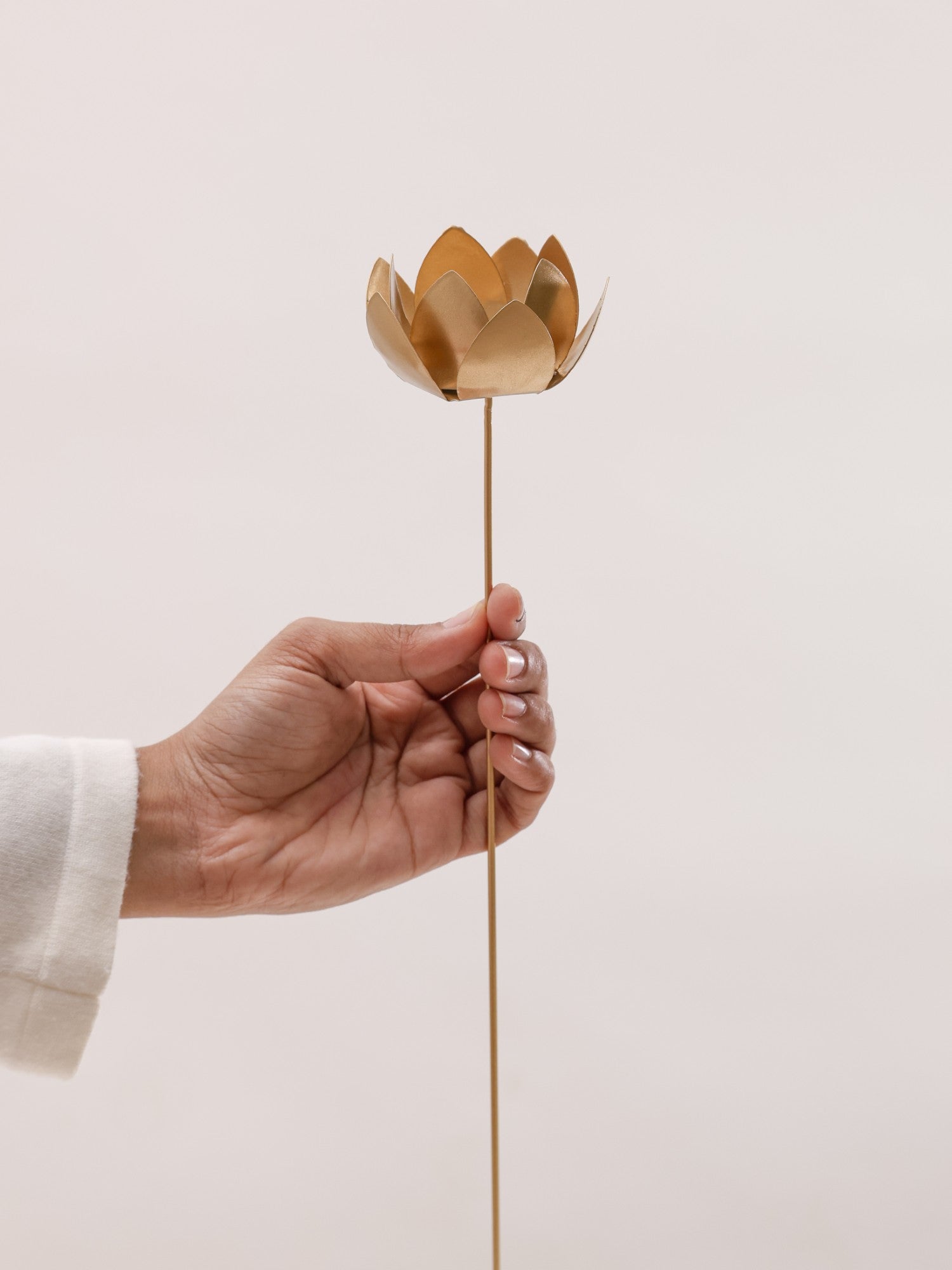 Golden Lotus Blossom Metal Sticks