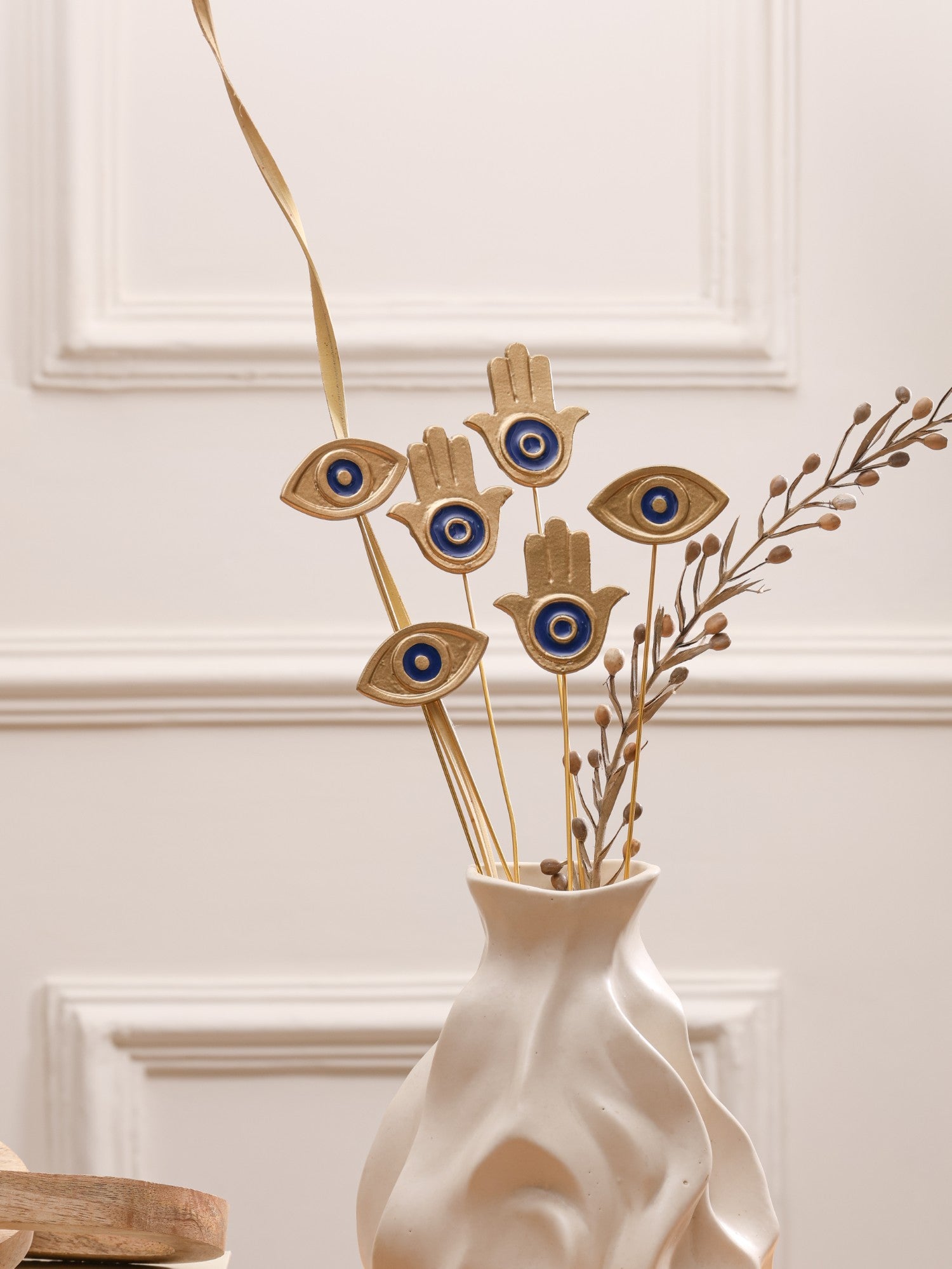 Golden Nazar Protection Metal Sticks