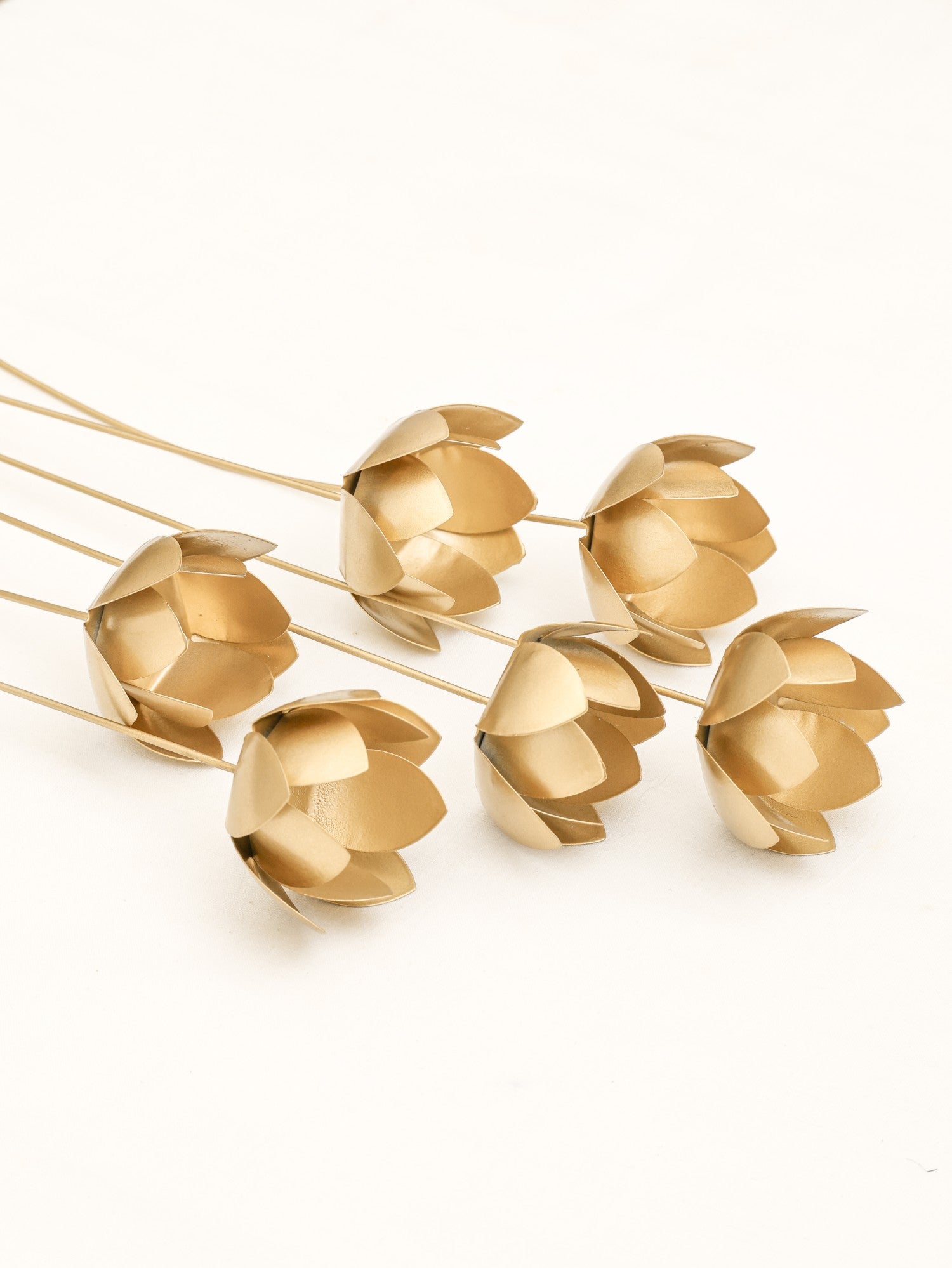 Golden Lotus Blossom Metal Sticks