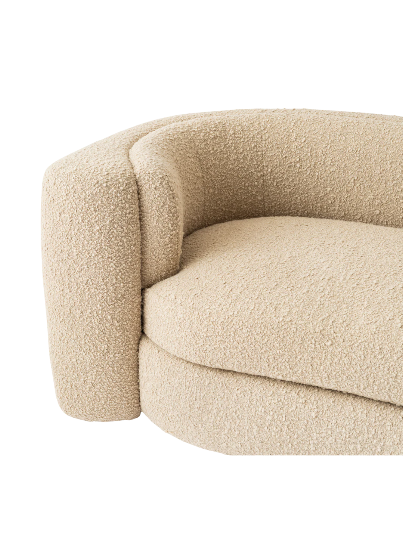 Curva Luxe Bouclé Sofa-3 Seater