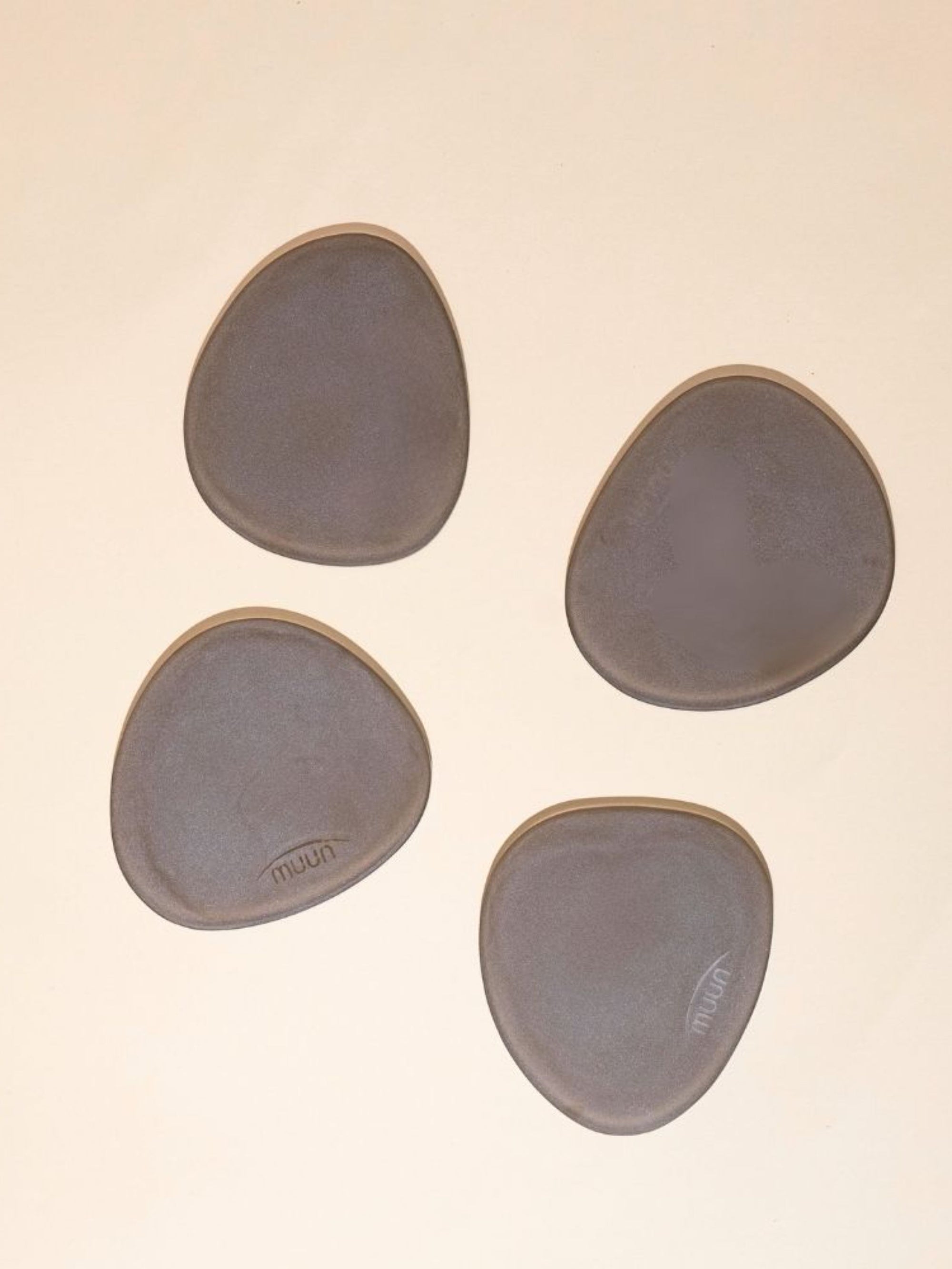 Brown Frosted Glass Coasters Set of 4