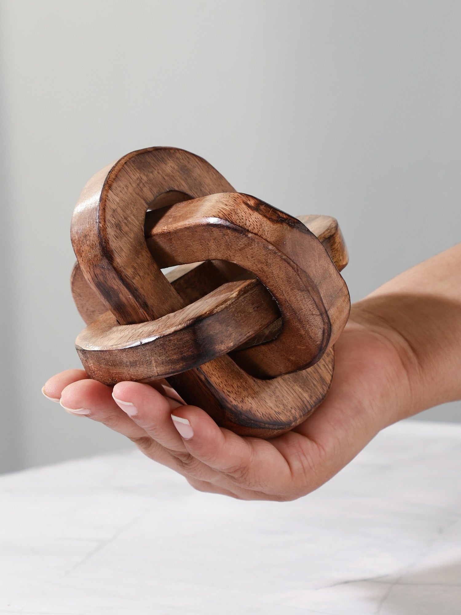 Triple Knot Wooden Accent Piece (Small)