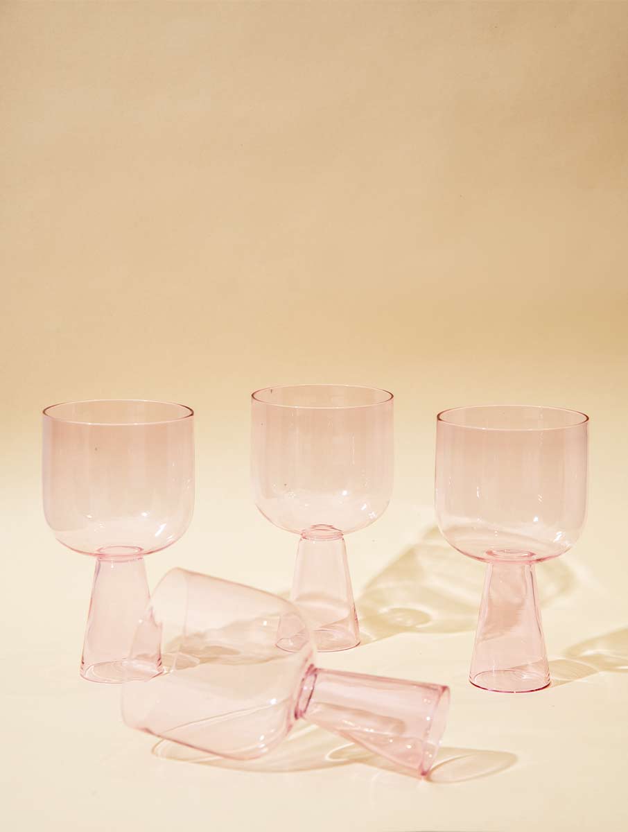 Aria Glass / Dessert Bowl Gift Box - Pink