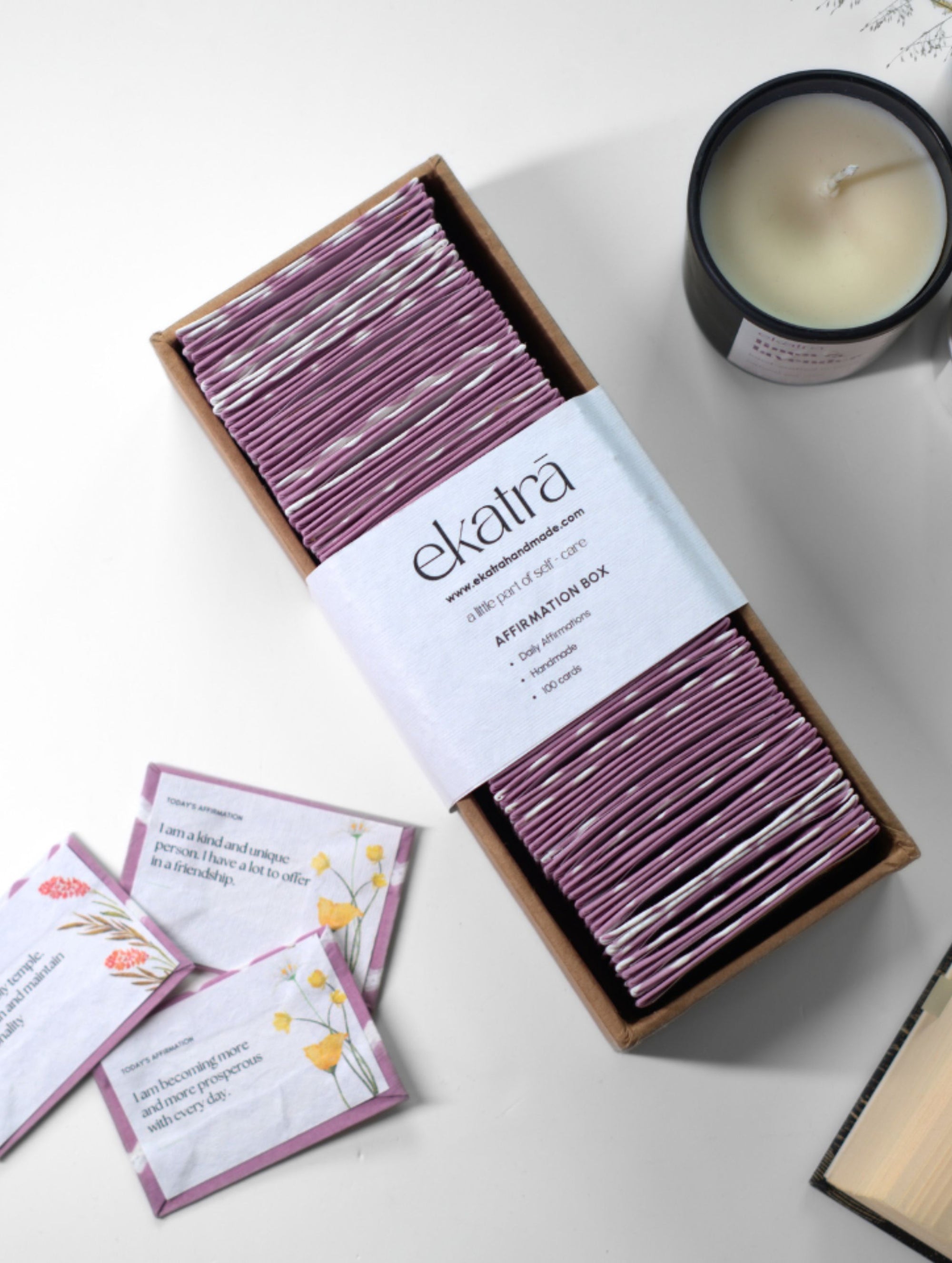 Ekatra Daily Affirmation Box - 90 Cards