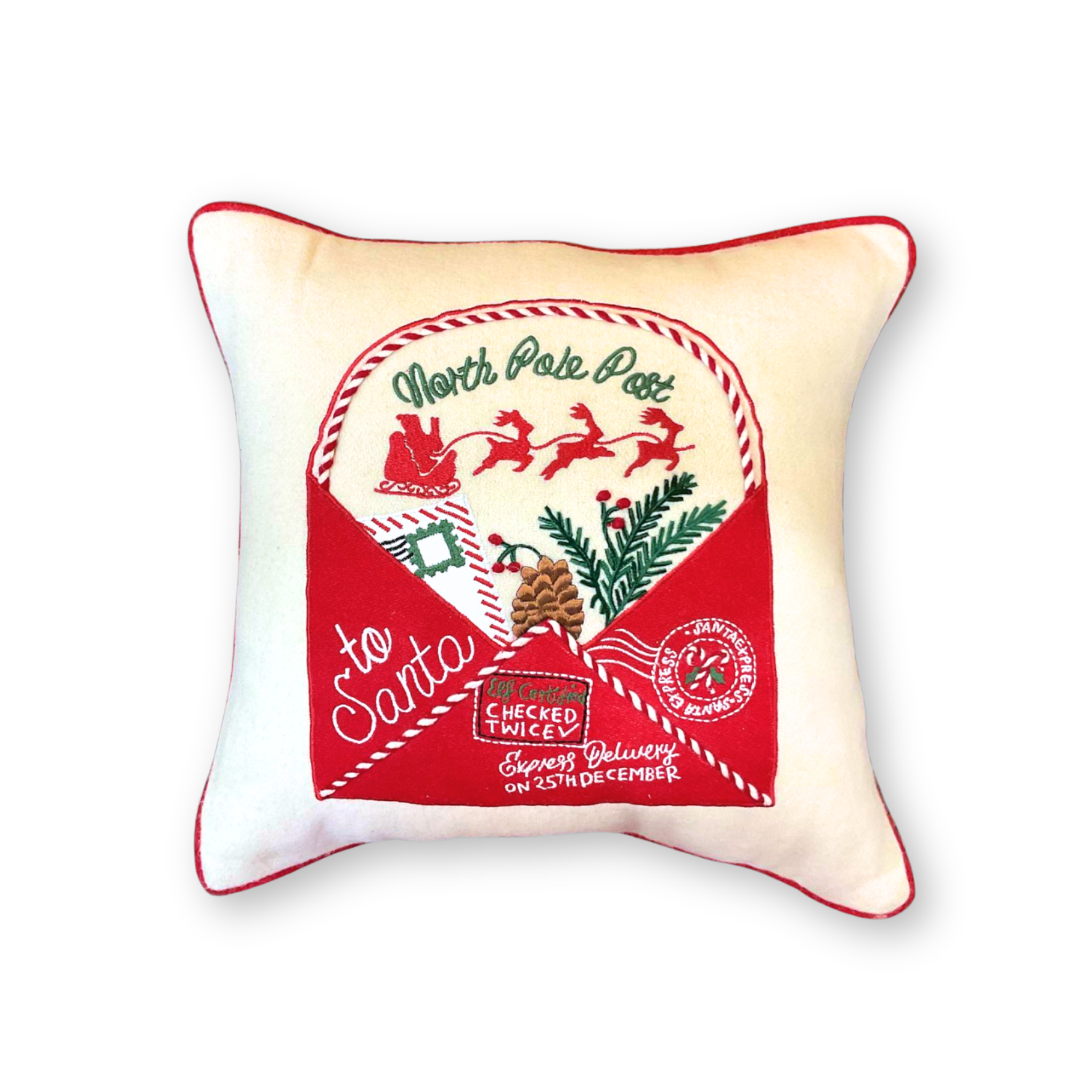 Christmas Cushion Covers - Letter to Santa (North Pole) (16"x16")