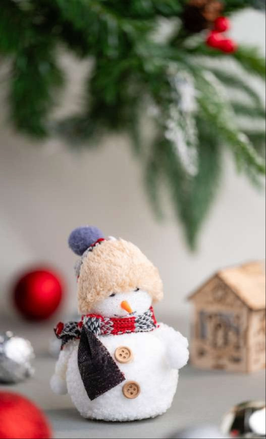 Plush Snowman Tabletop Christmas Décor_CC68