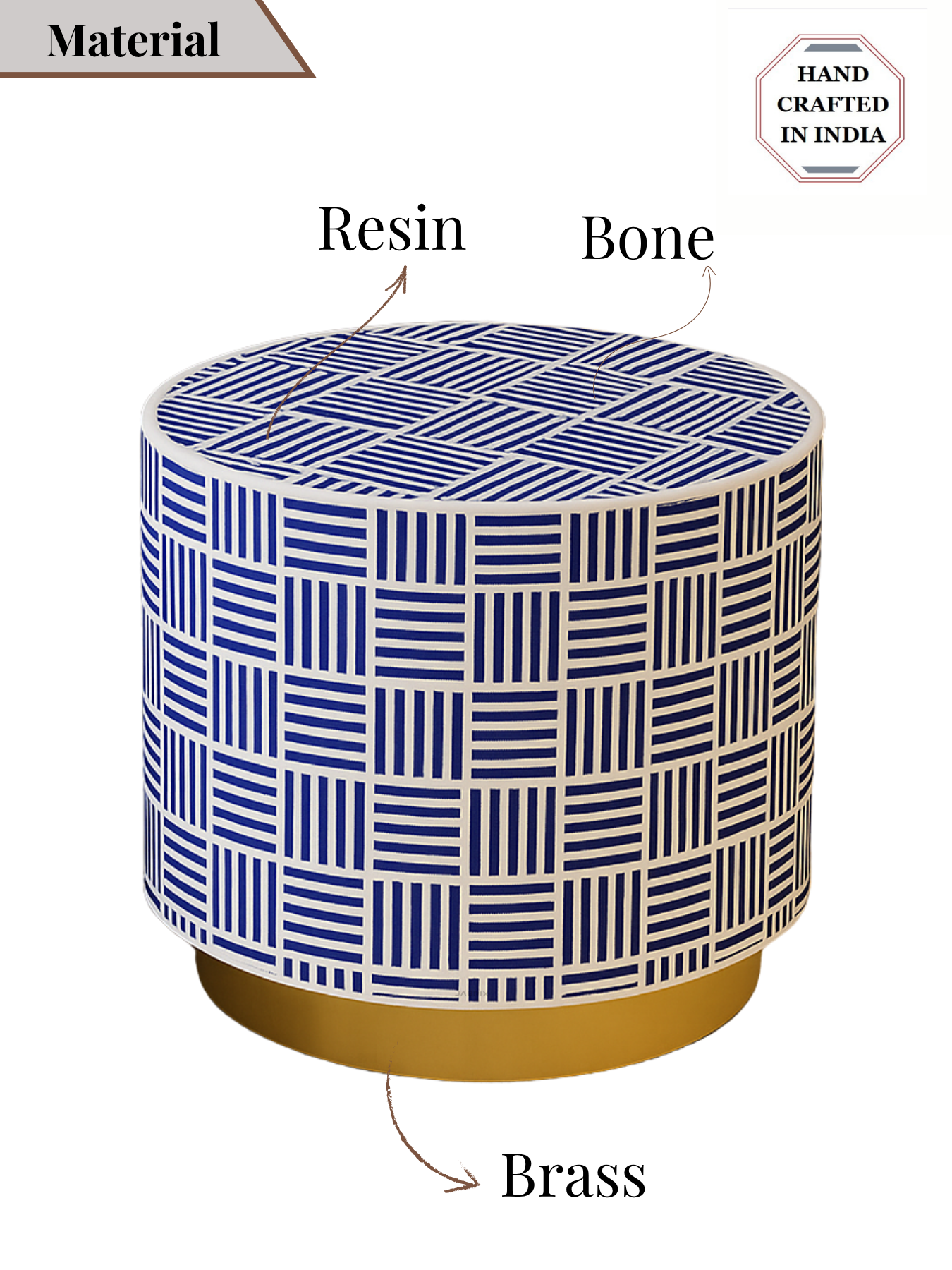 Inlay Round Side Table-