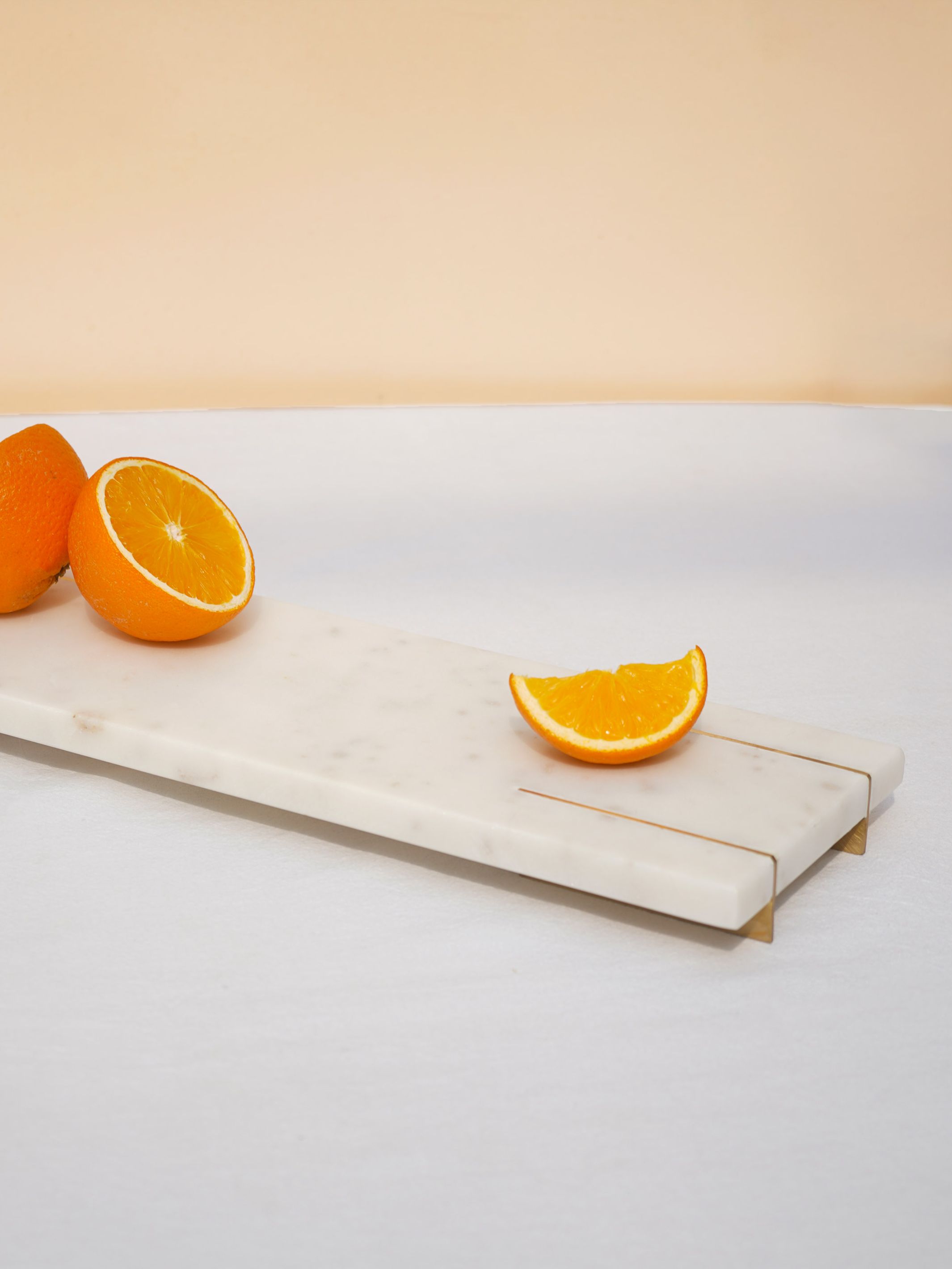 Marble Tray With Gold Base