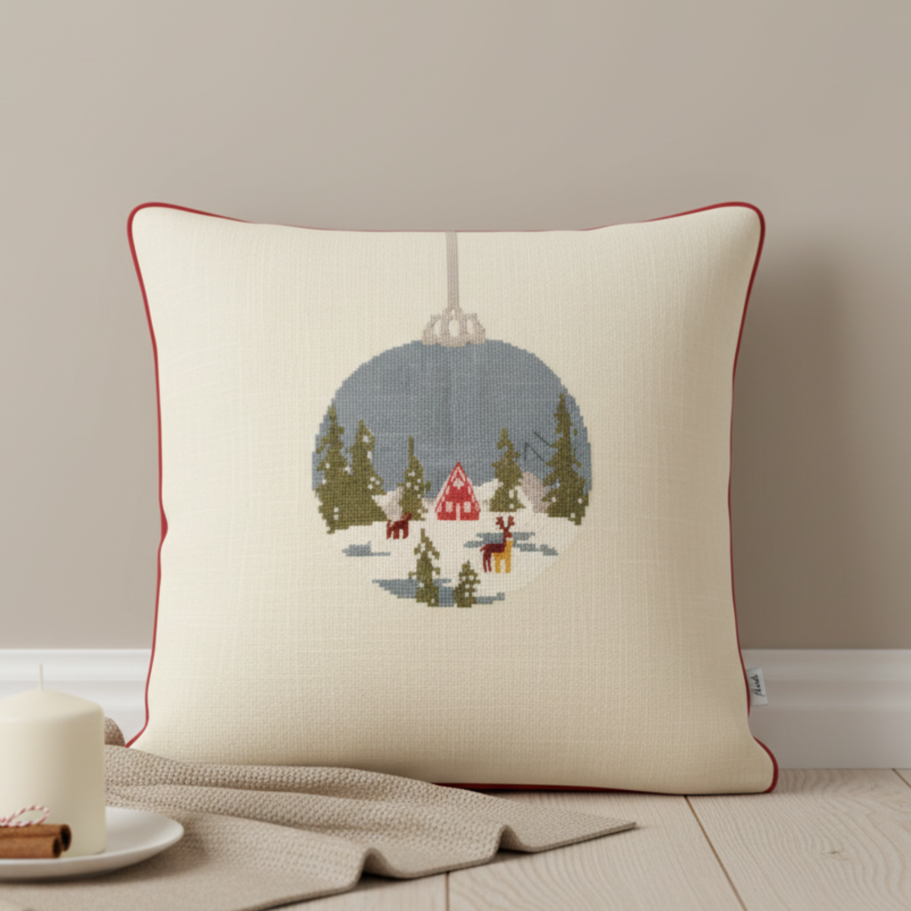Christmas Linen - Cushion Covers (16"X16")