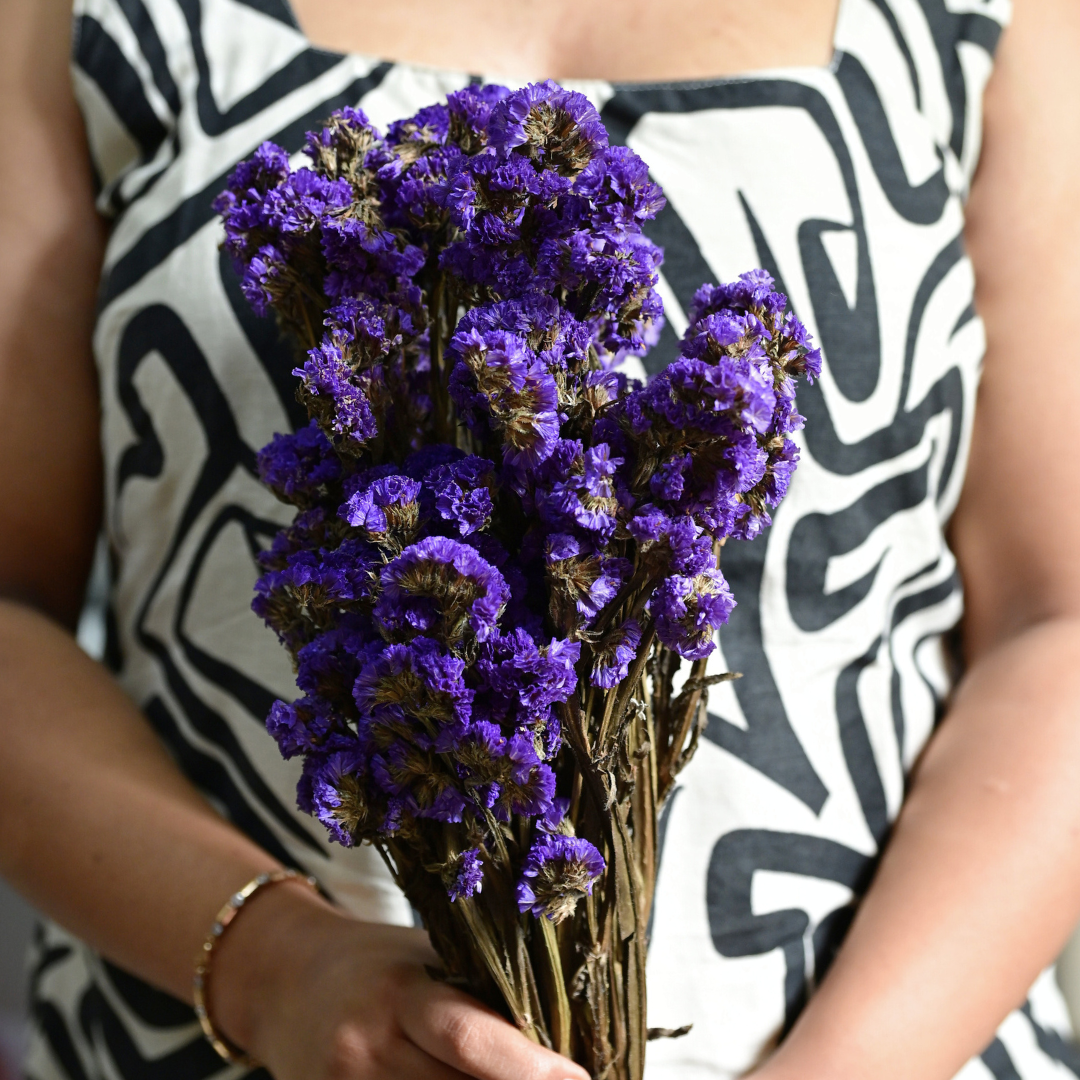 Natural Dried Purple Statice Flower