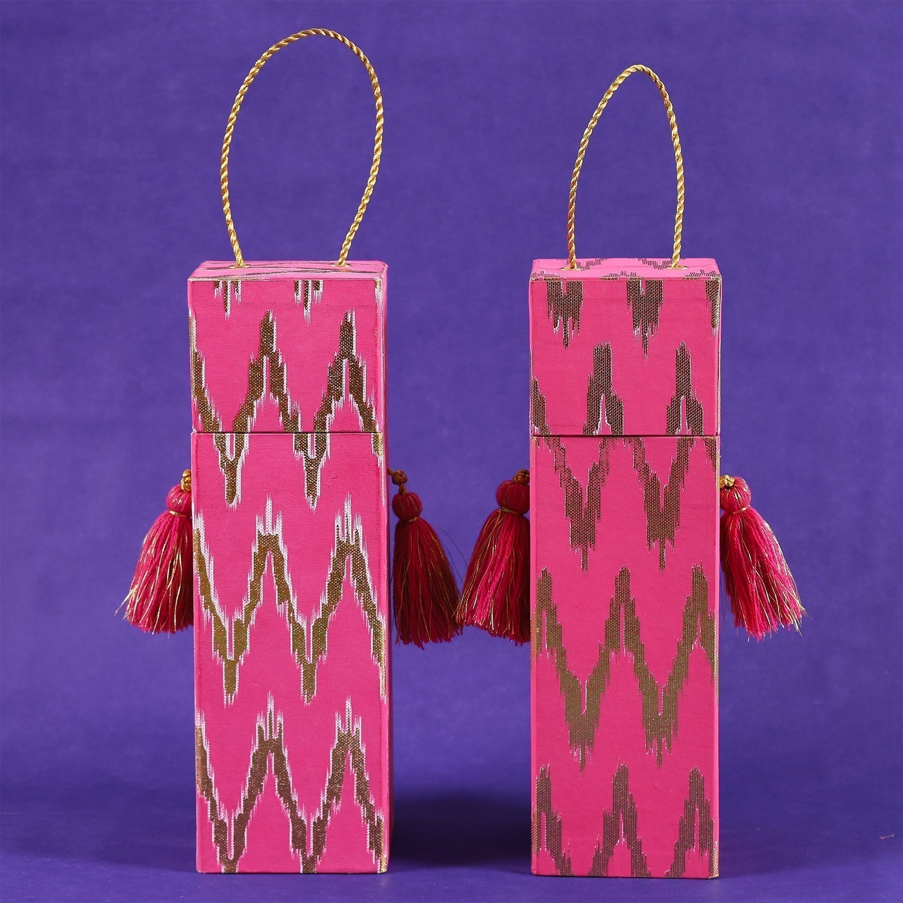 Ikat Bottle Gift Box (Set of 2)