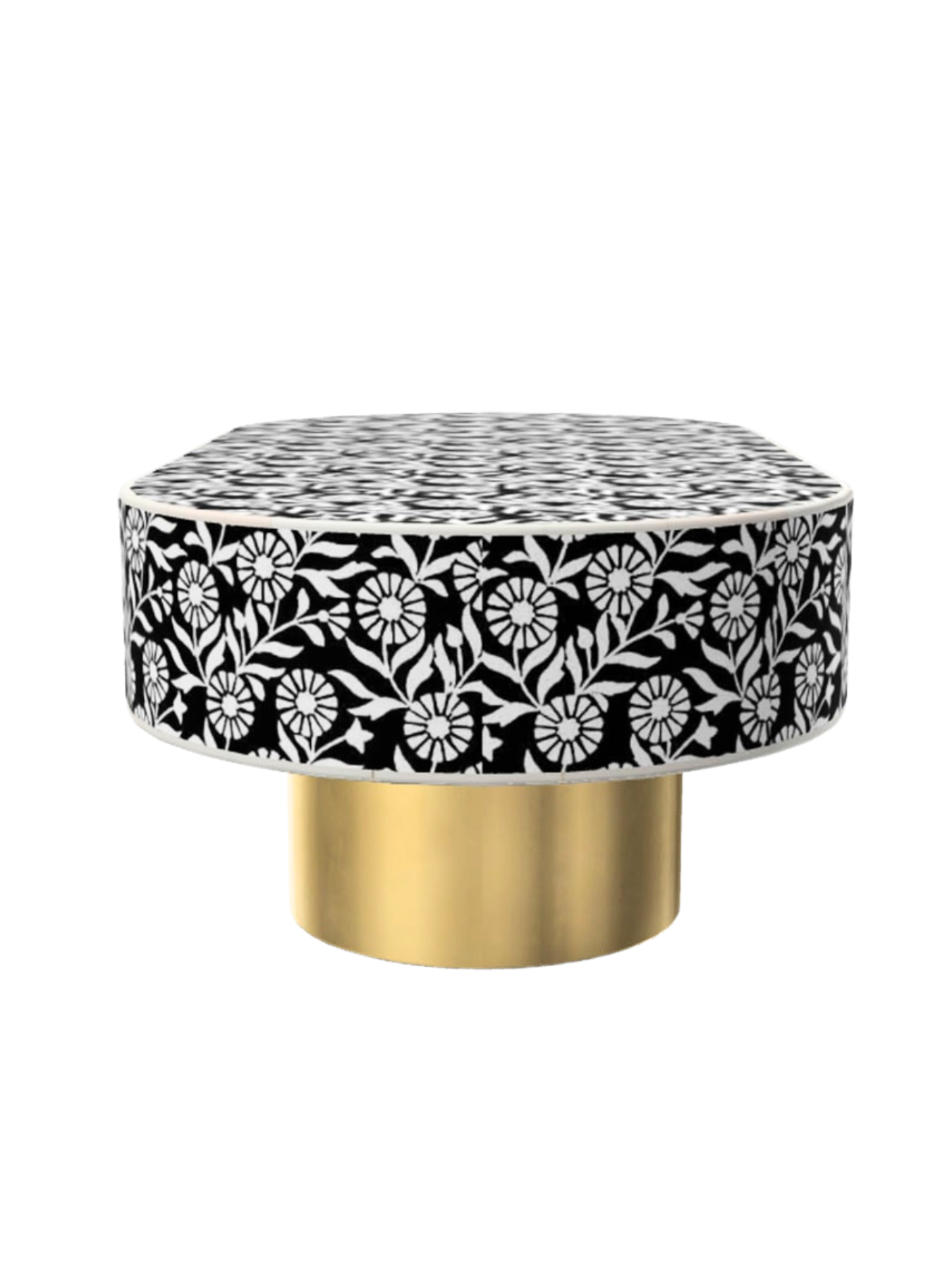 Inlay Jordan Oval Shape Coffee Table - Sunflower