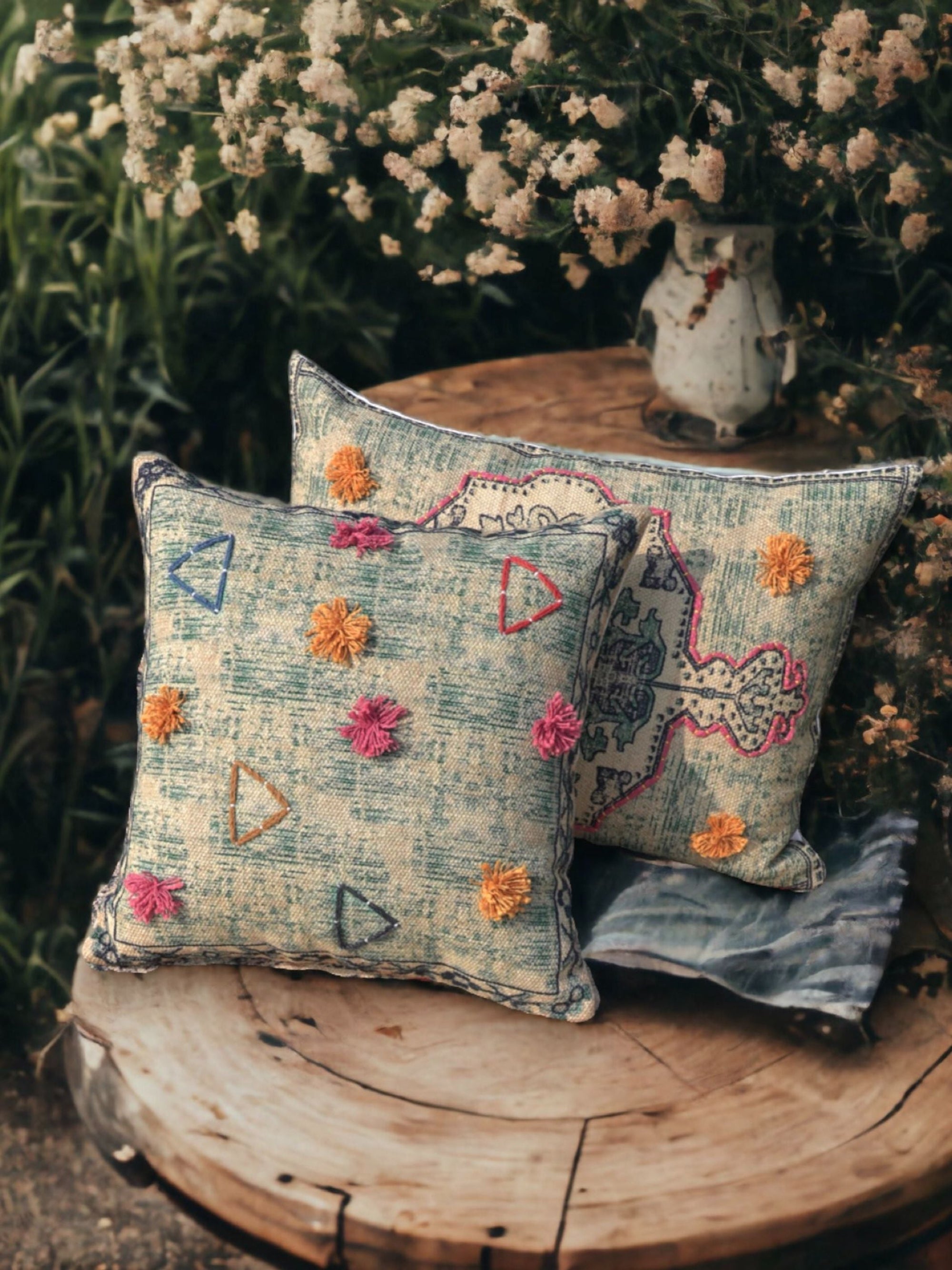 Pillow  Cover - Afero Embroidered
