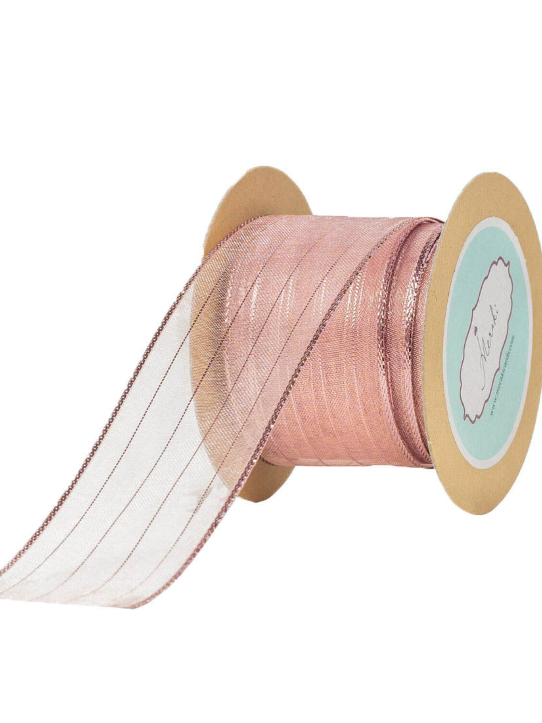 Sheer- Metallic Stripes Ribbon