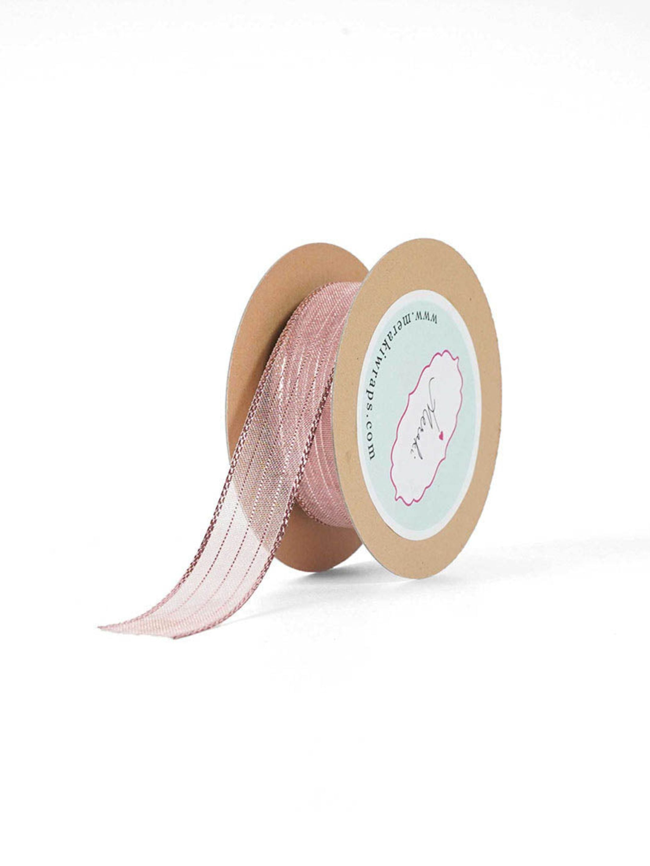 Sheer- Metallic Stripes Ribbon
