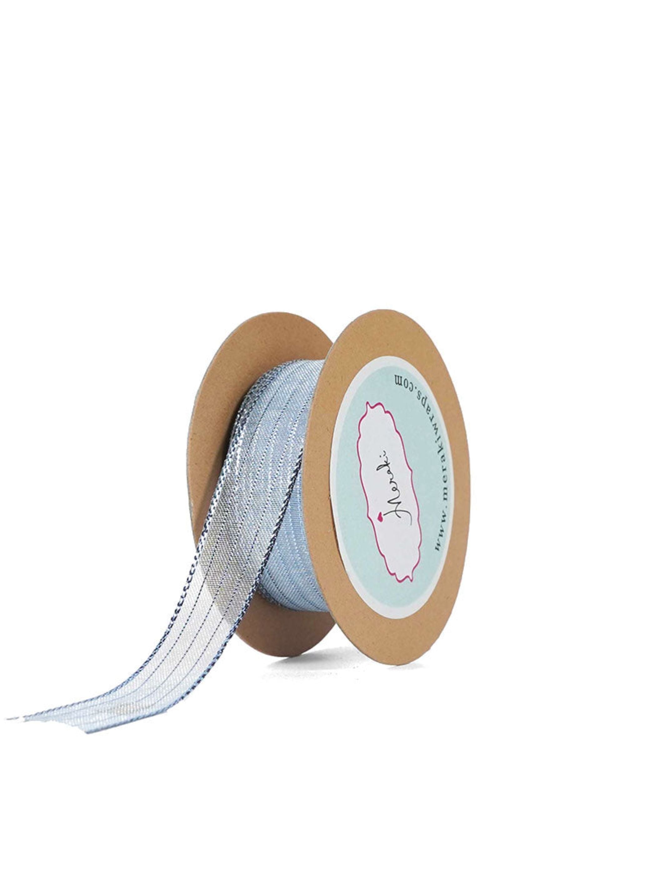 Sheer- Metallic Stripes Ribbon