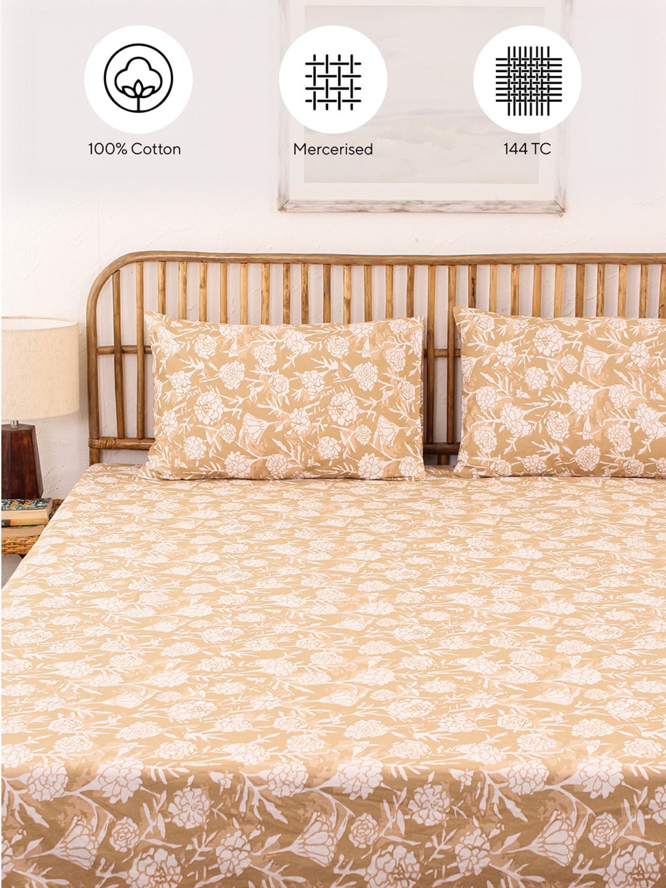 Bedsheet Set - Genda Phool Single
