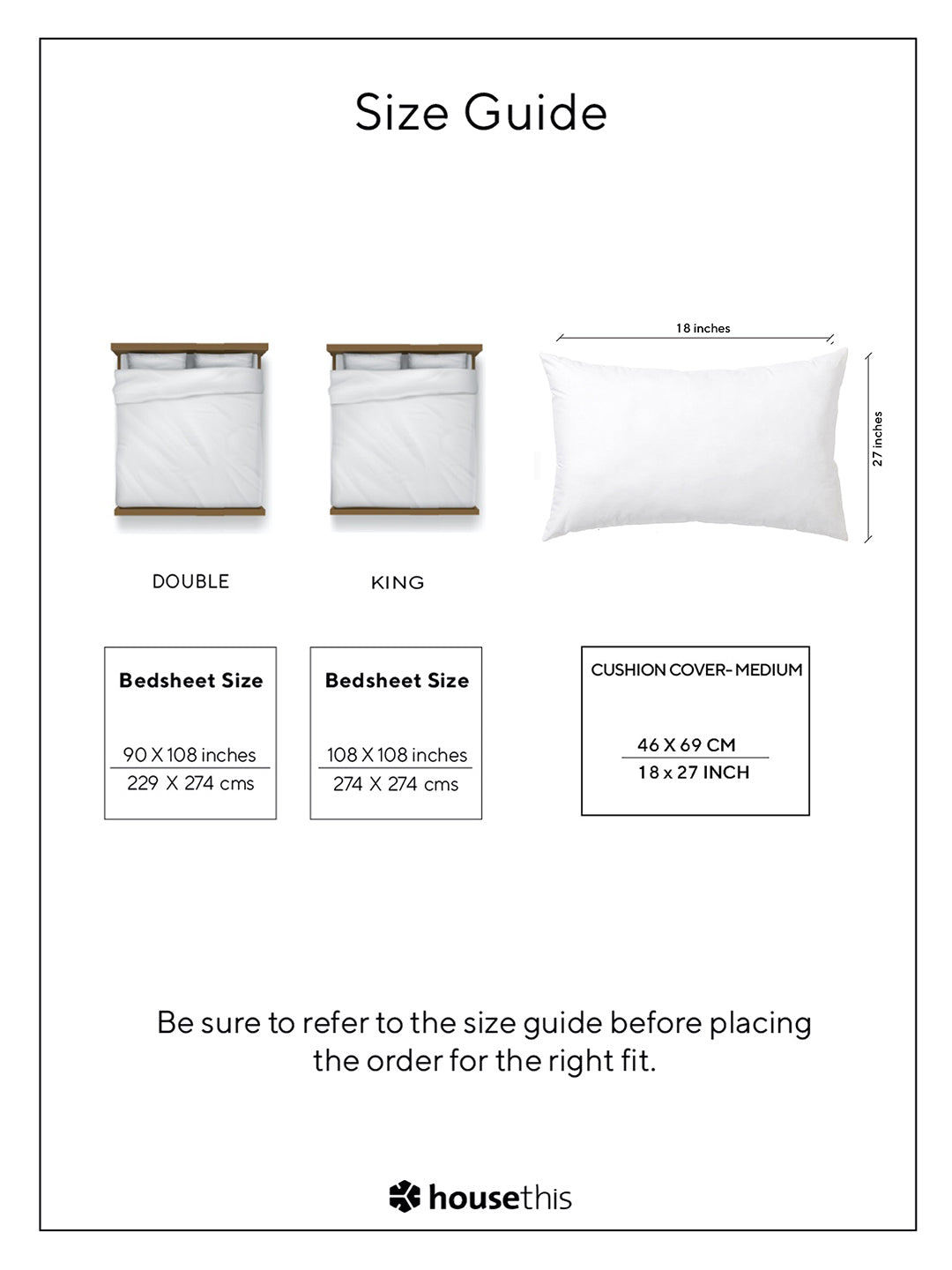 Gamathi 1 King Bedsheet & 2 Pillow Cover + 2 Pillow Filler (Rust)