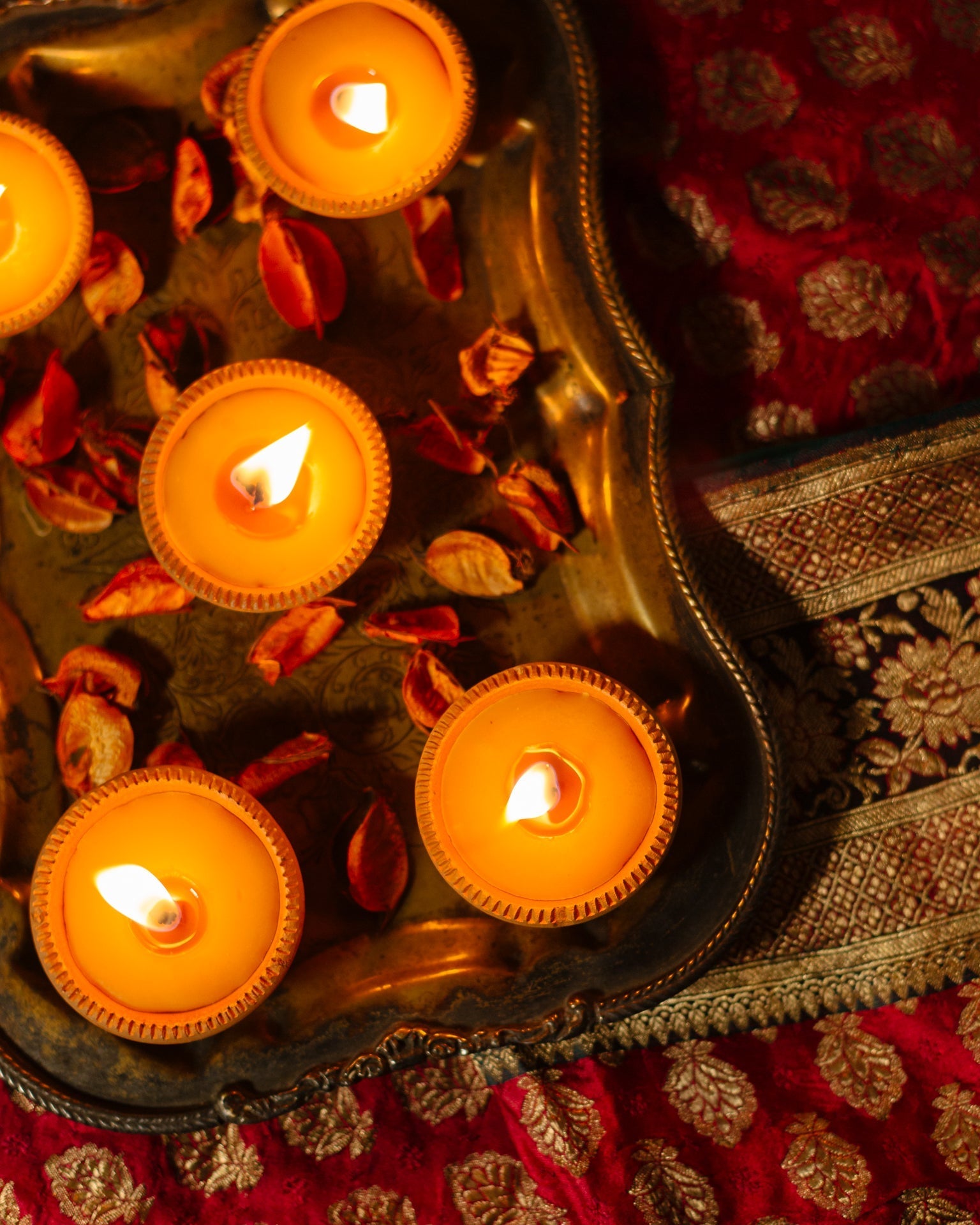 Terracotta Beeswax Diyas (Set of 6)