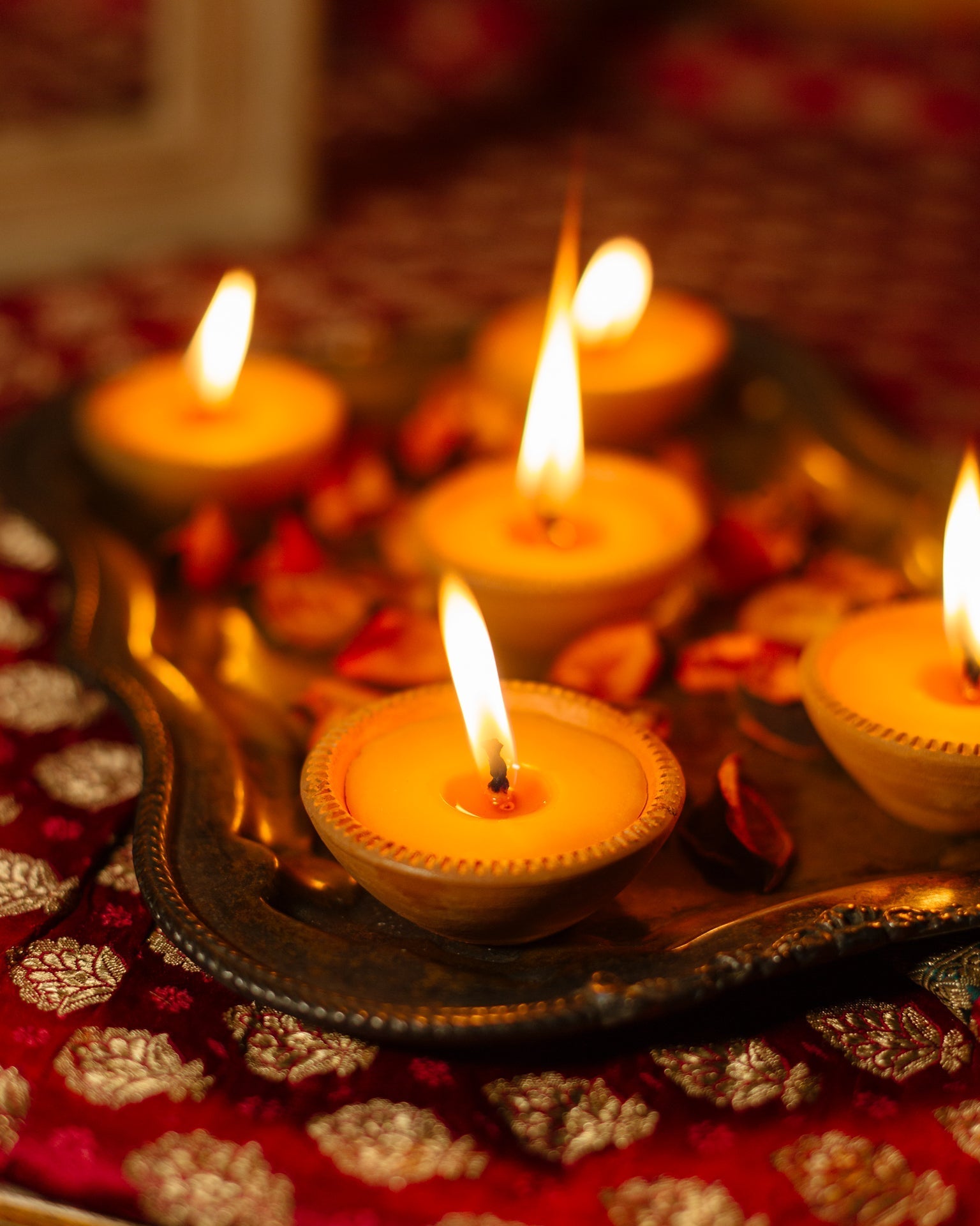 Terracotta Beeswax Diyas (Set of 6)