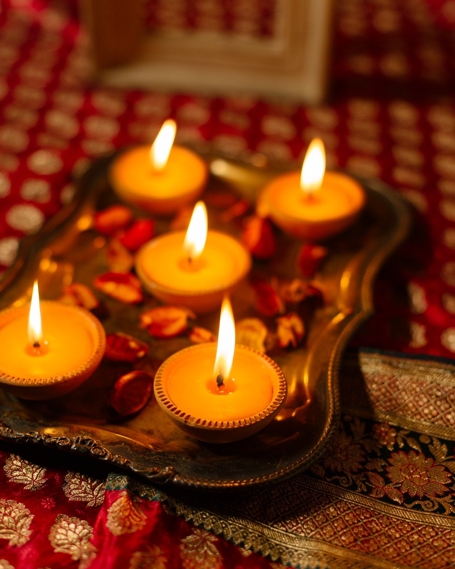 Terracotta Beeswax Diyas (Set of 6)