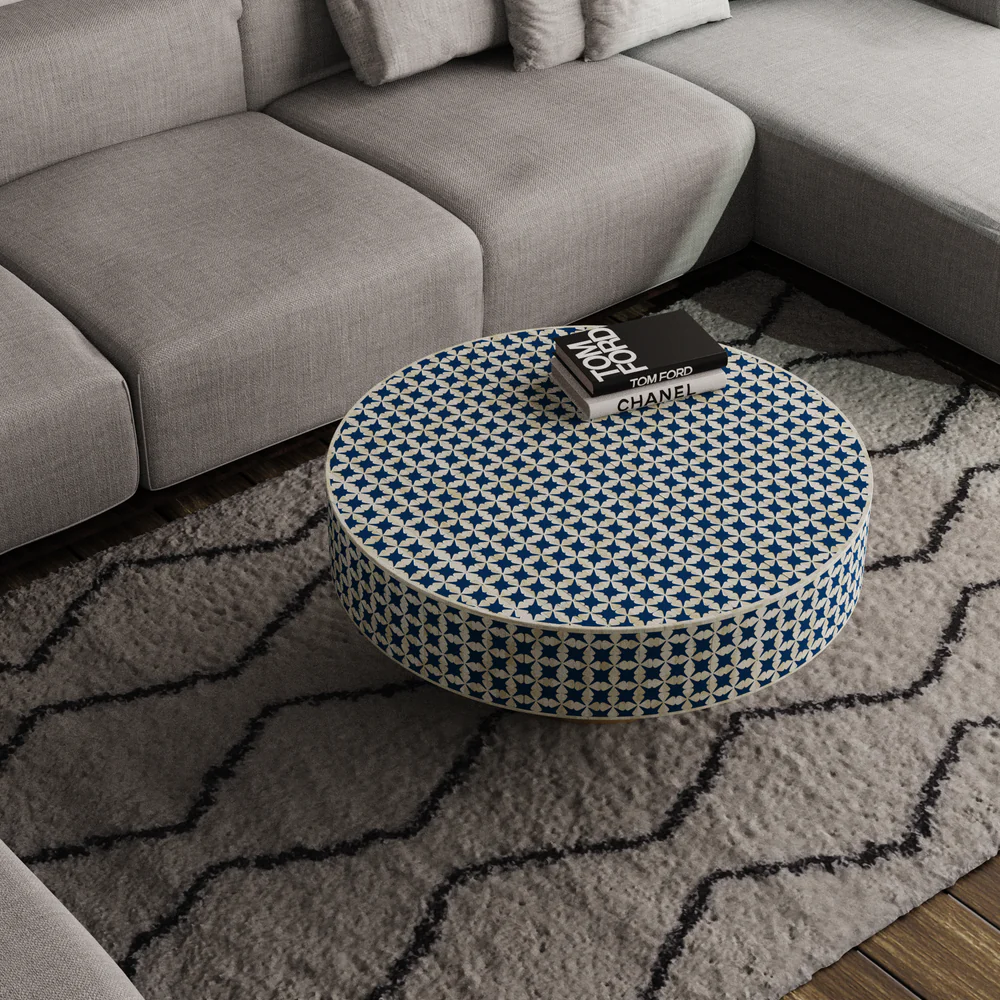 Inlay Round Coffee Table- Liza