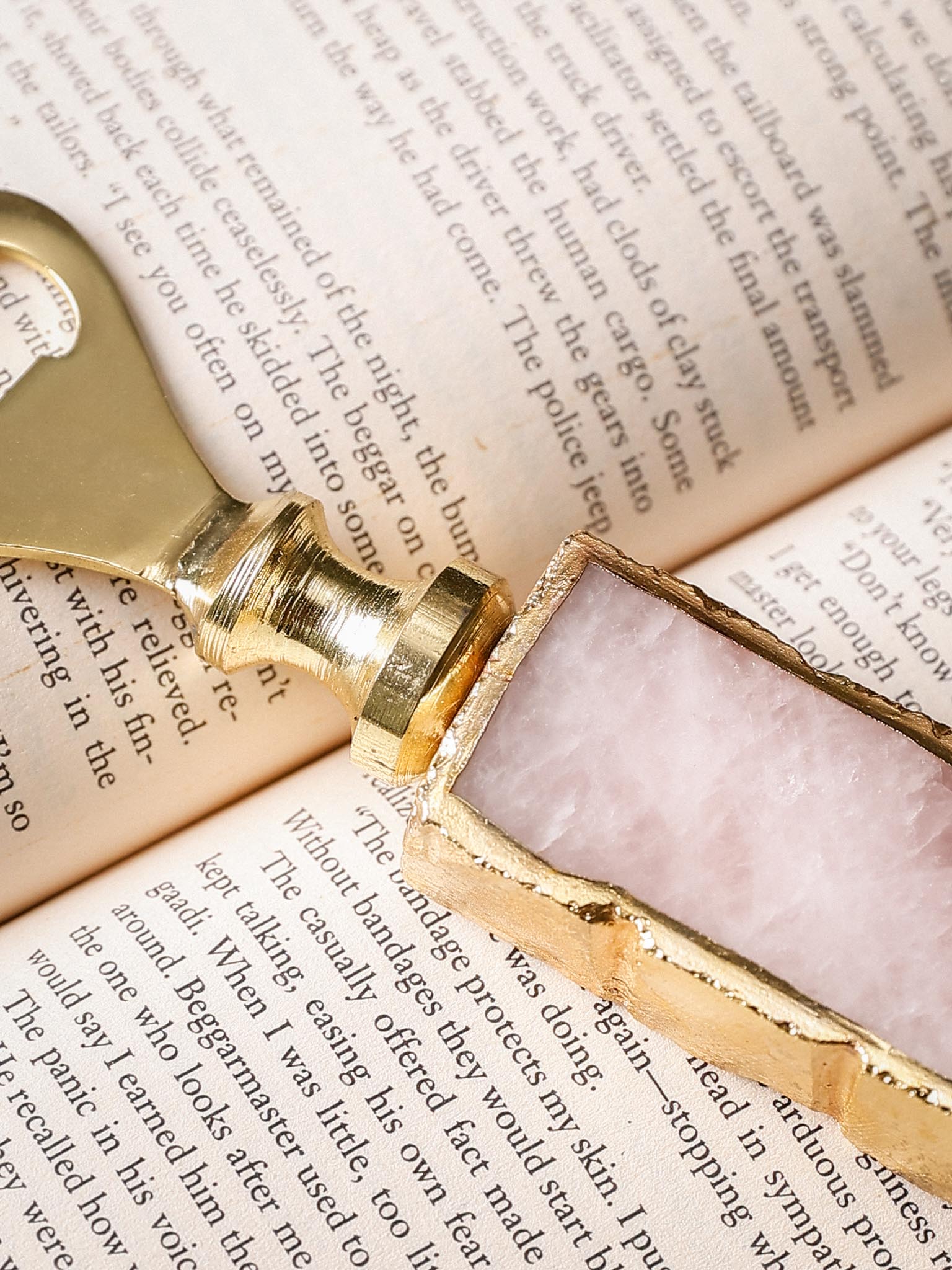 Bottle Opener - Semi Precious Stone Rose Quartz