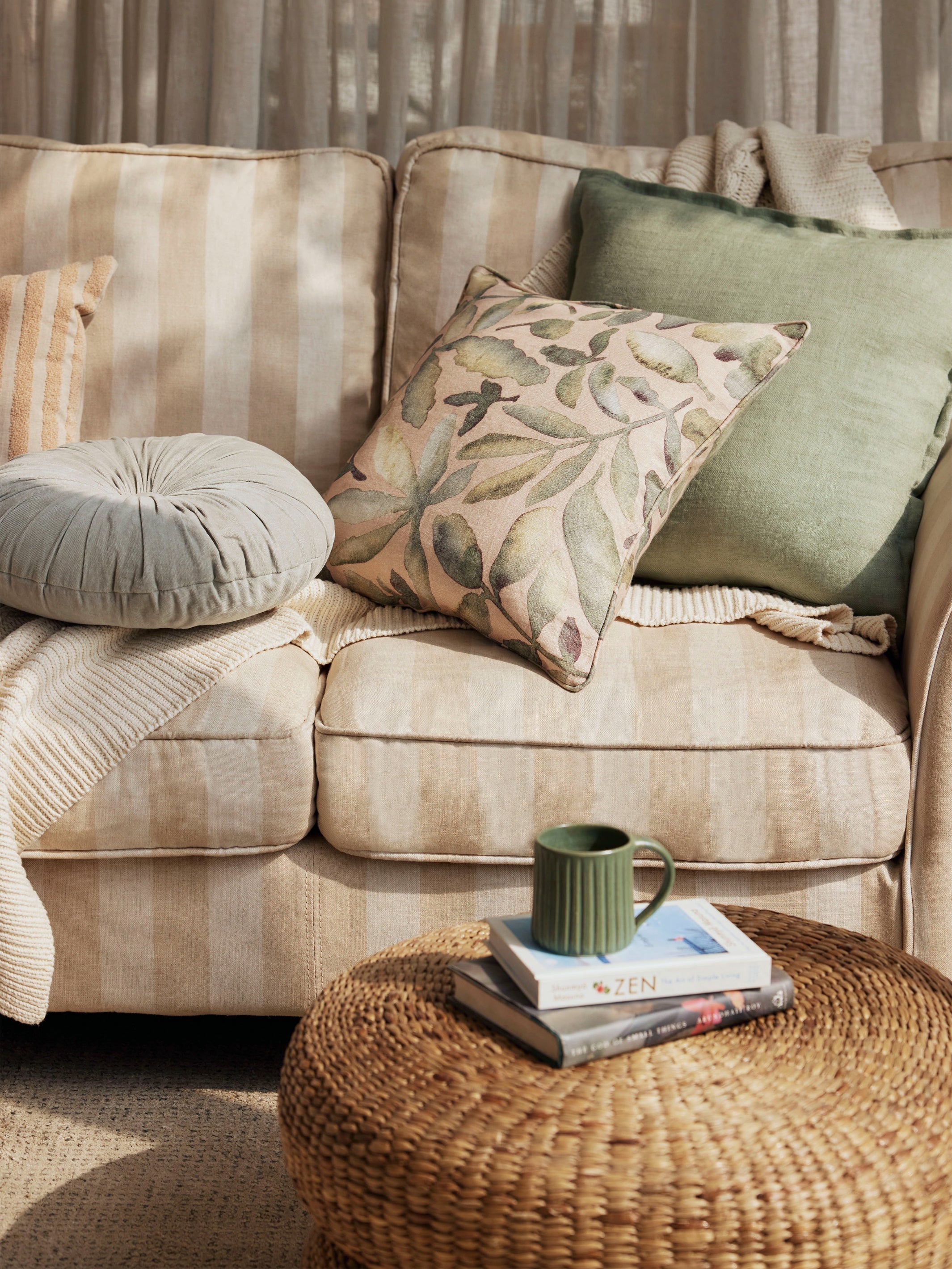 Cushion Cover - Flora Linen Blush