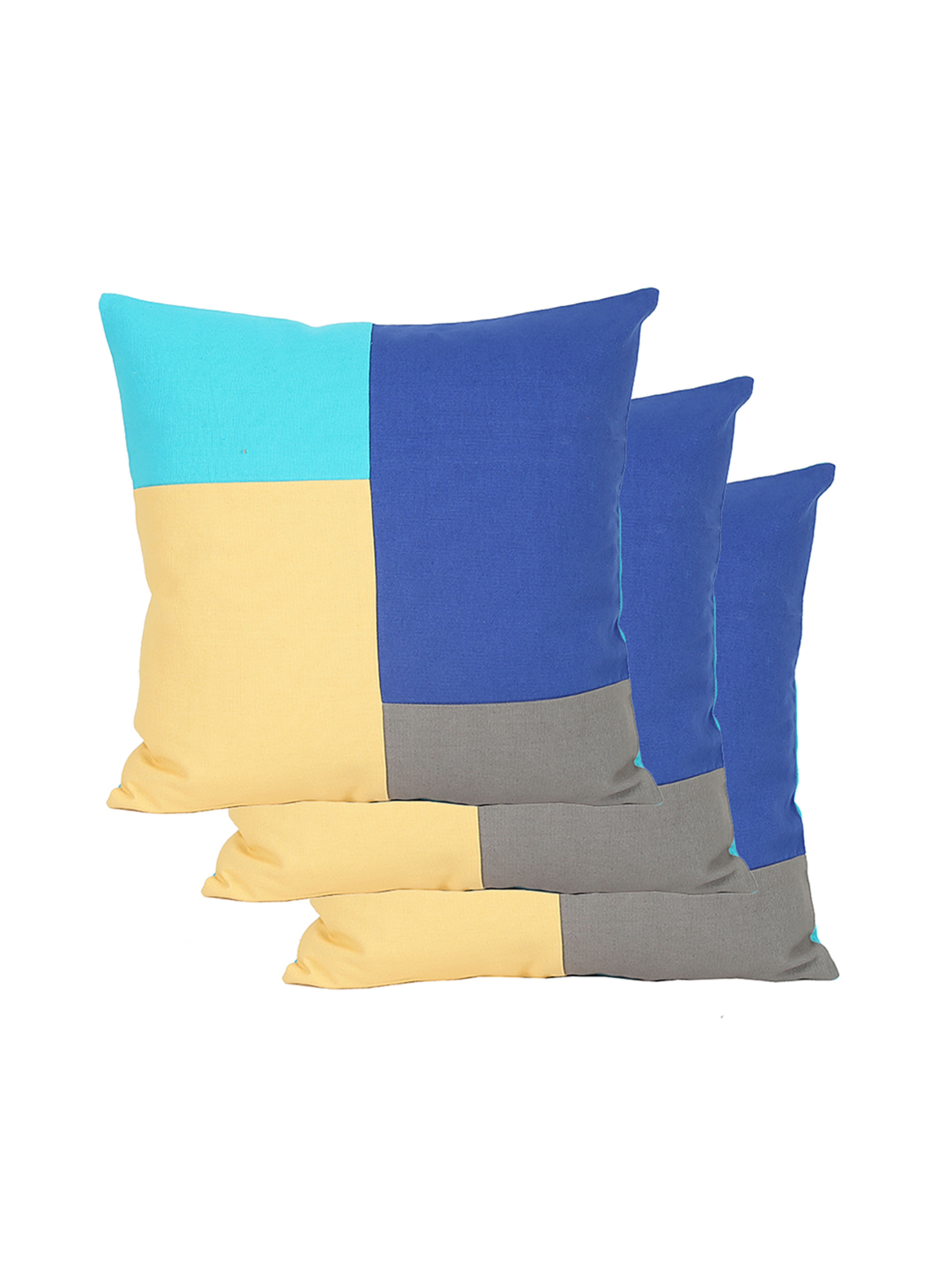 Cushion Cover - The Jumbled Brick (Blue)