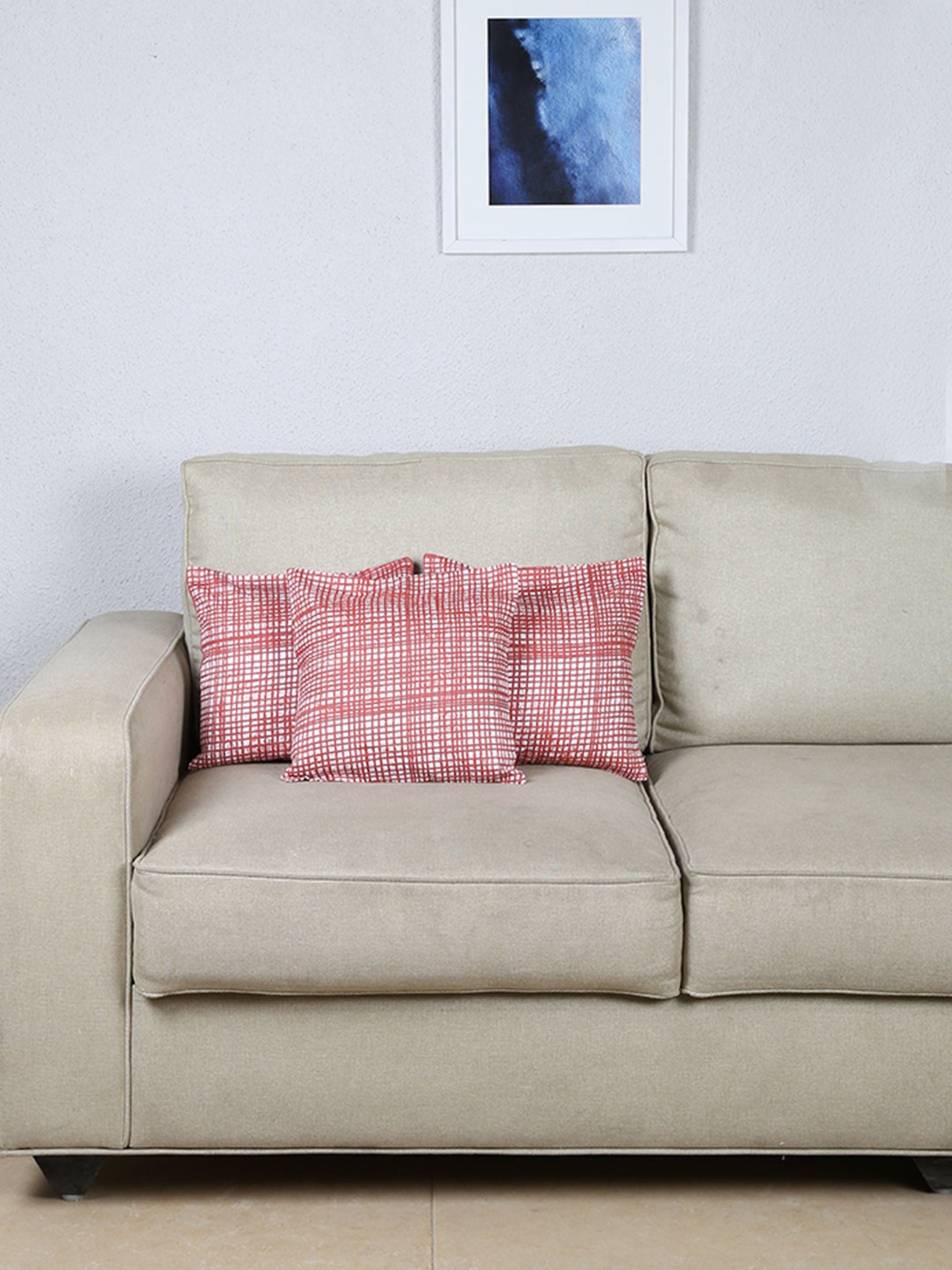 Cushion Cover - Kattam-Kuta (Red)