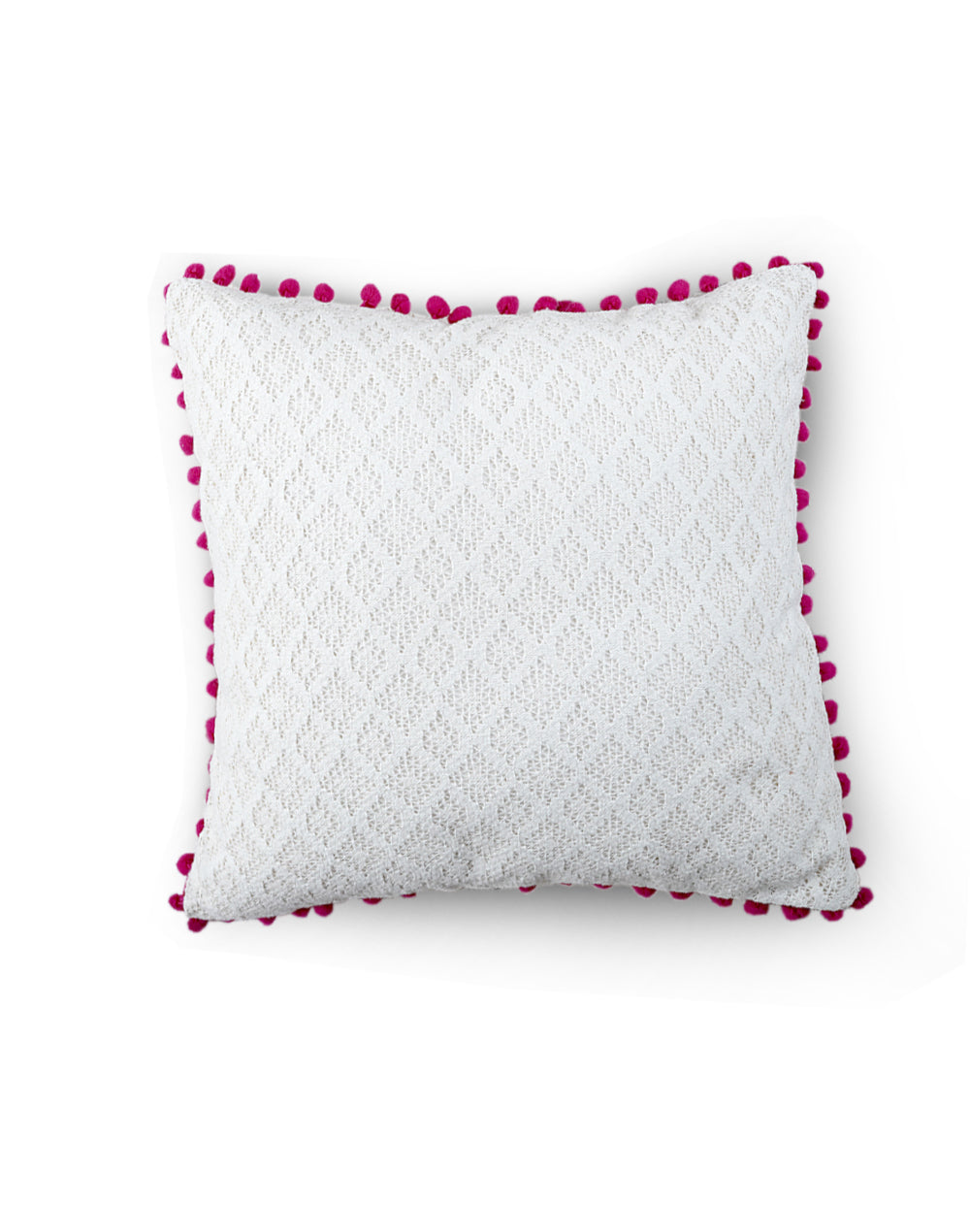 Set Of 2 - Texture Pattern Cotton Cushion Cover - 16"X16"