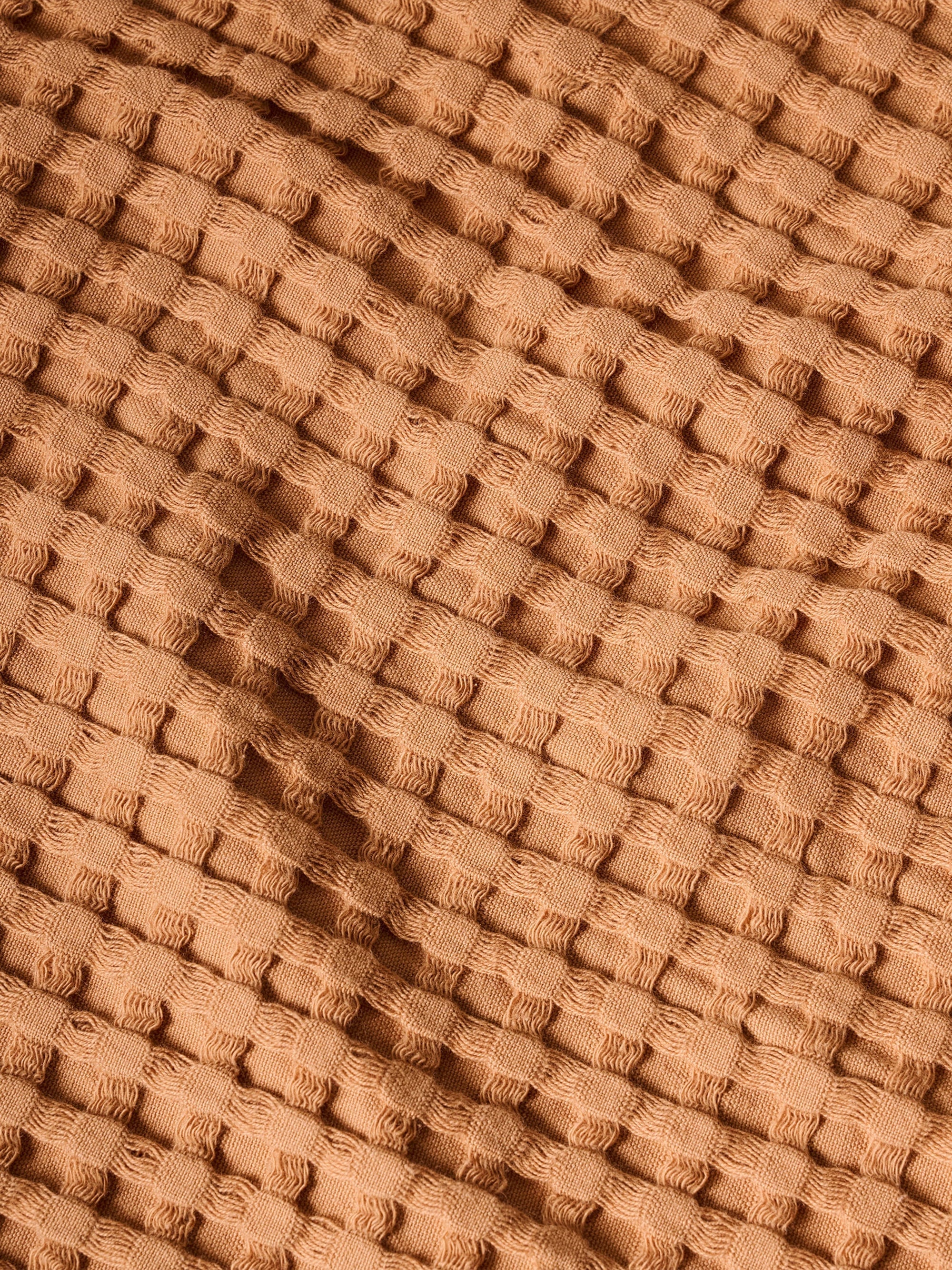 Chalk Cotton Waffle XL Bath TowelSalted Brick