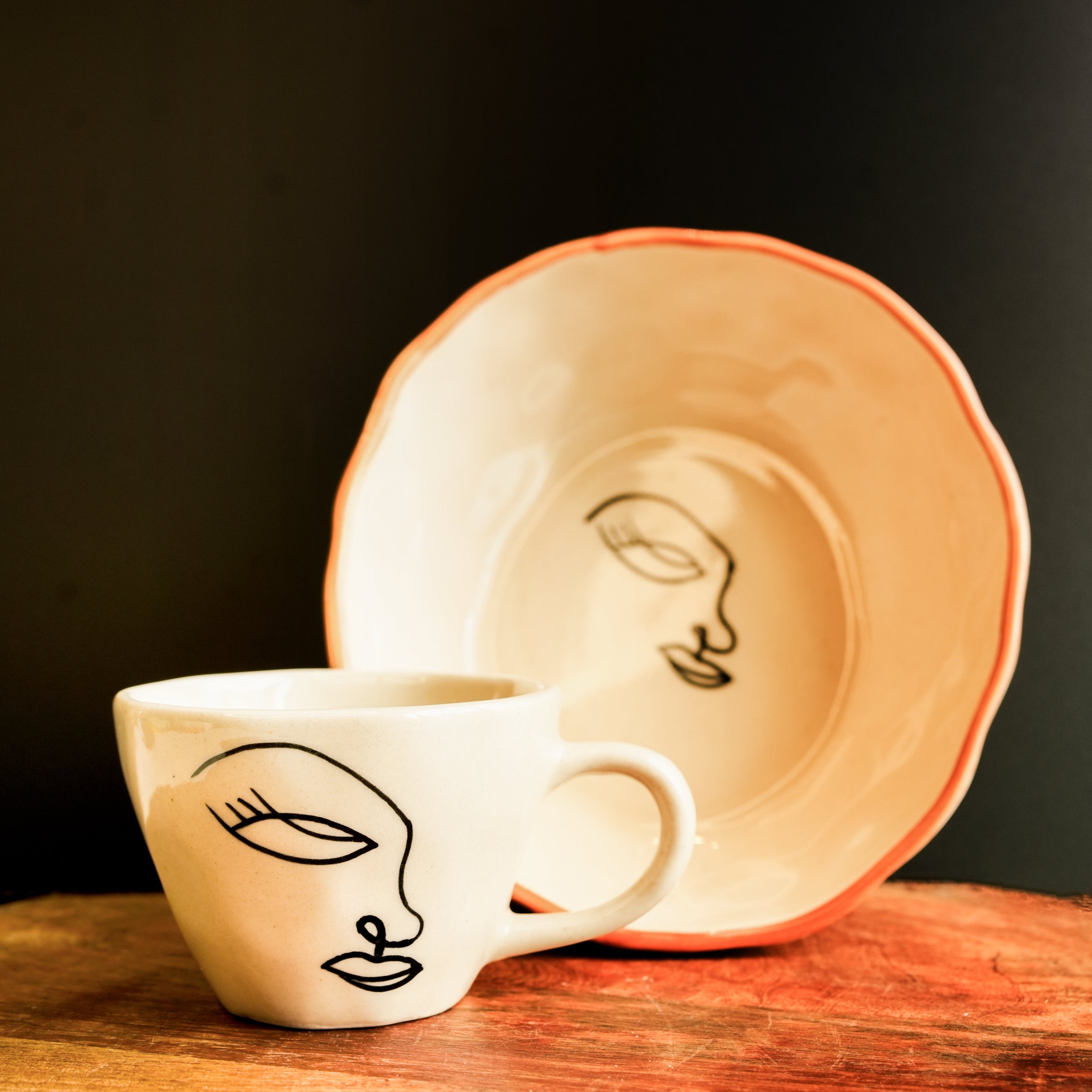Abstract Breakfast set
