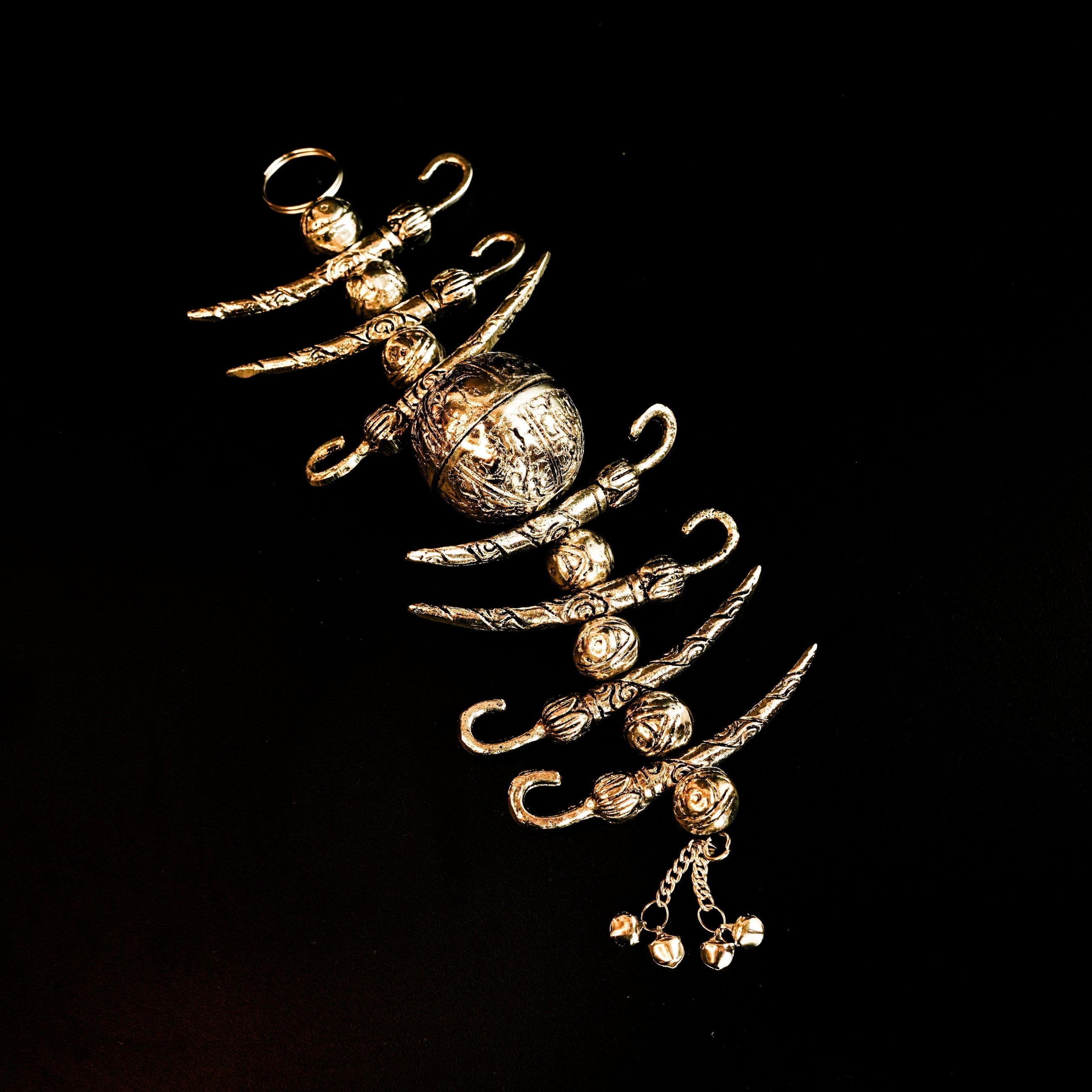 German Silver Nazar Battu(7 Chillies &1 Lemon)