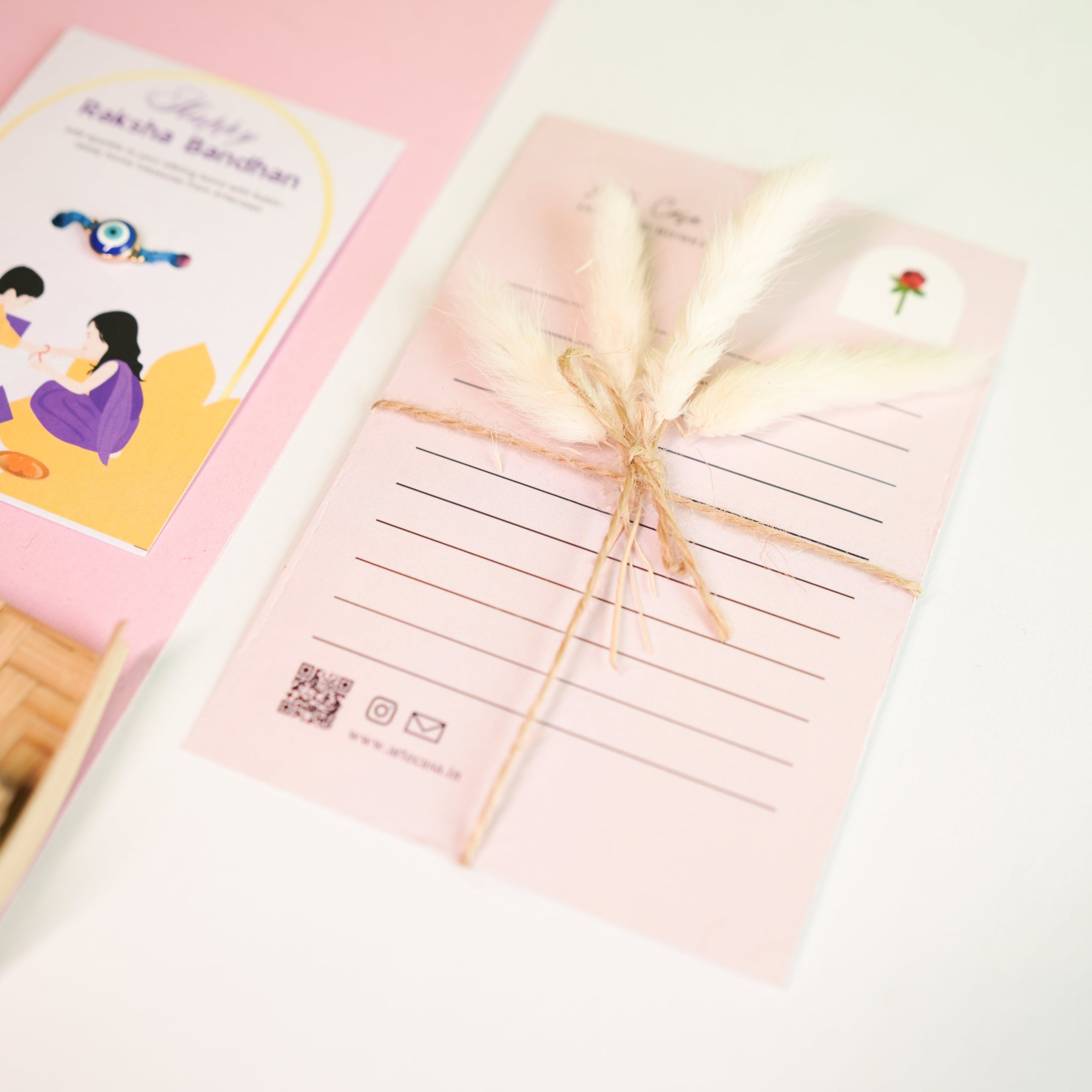 Handcrafted crochet lily Rakhi hamper (Yellow)