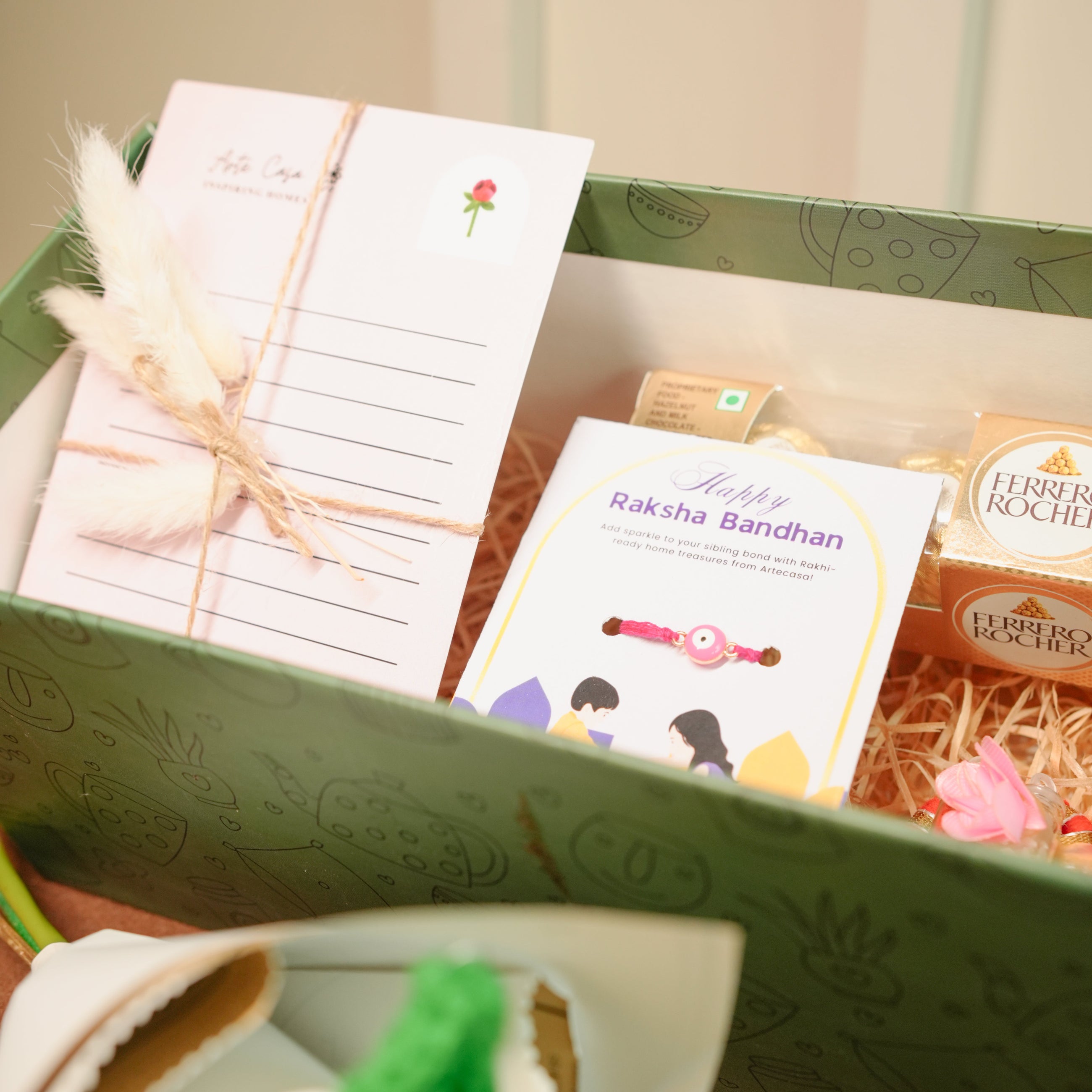 Rakhi hamper for flower lover bhai bhabhi