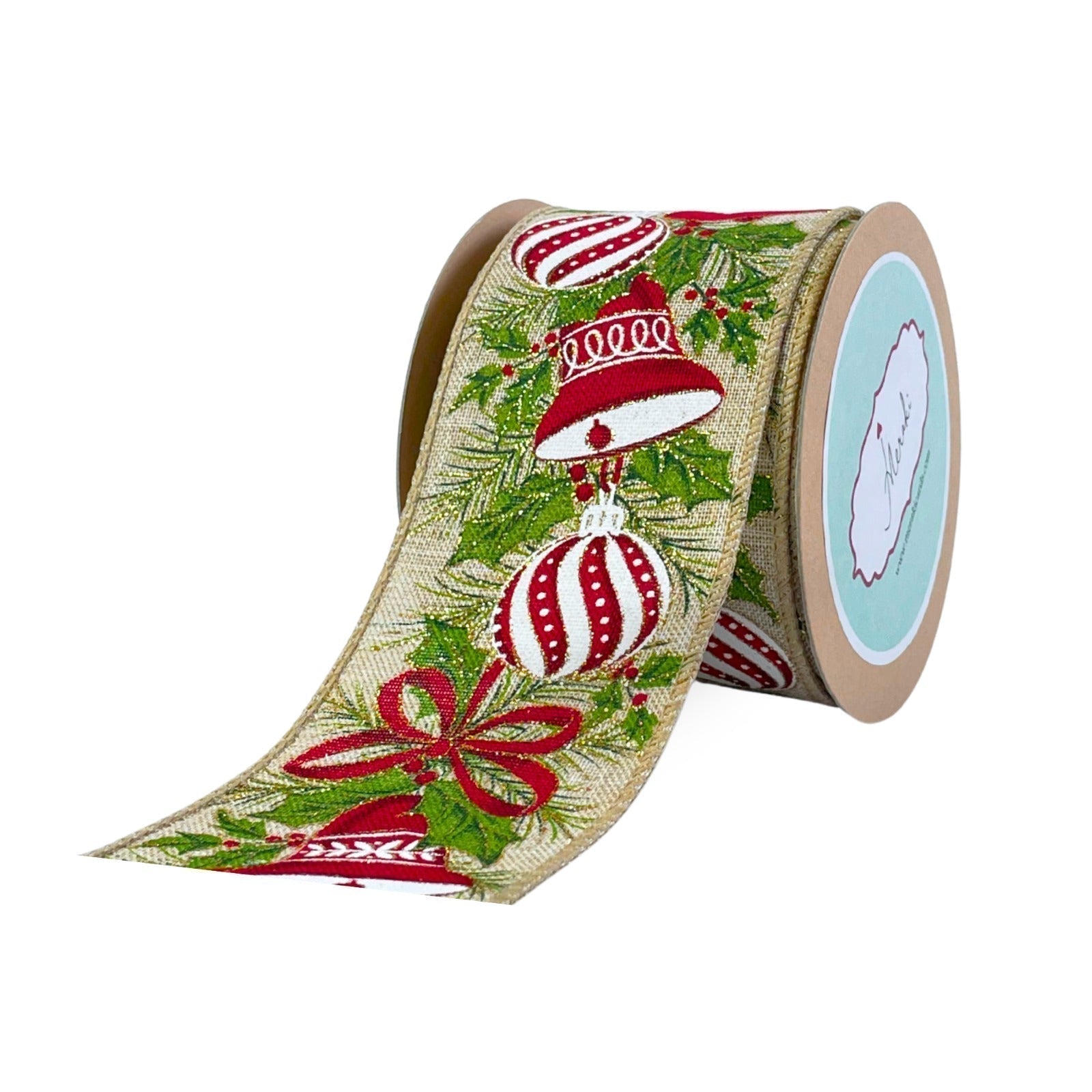 Jingle Bell & Bauble Christmas Ribbon