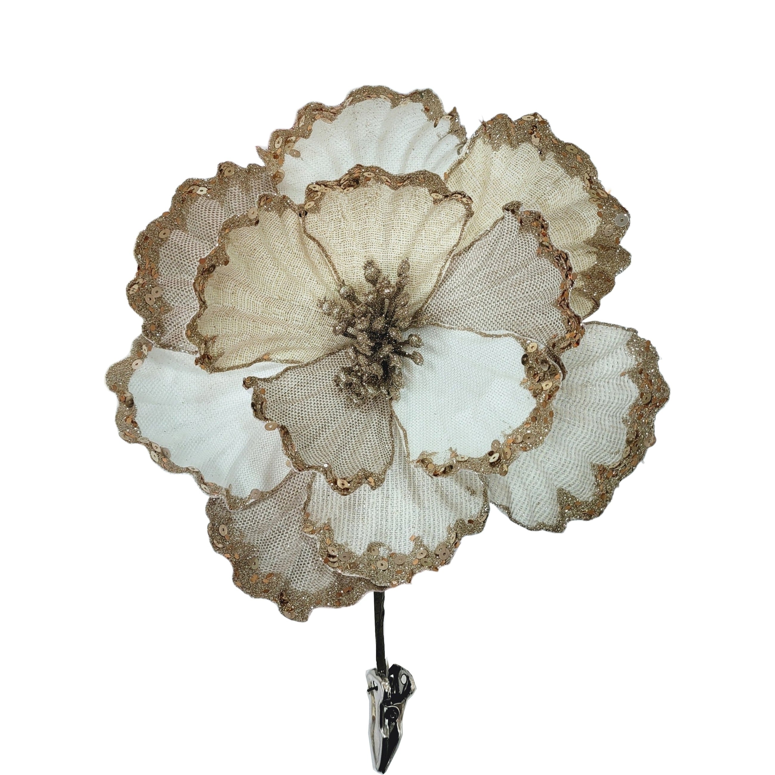 Magnolia Flower filler with gold glitter edges Set of 3 / Set of 6