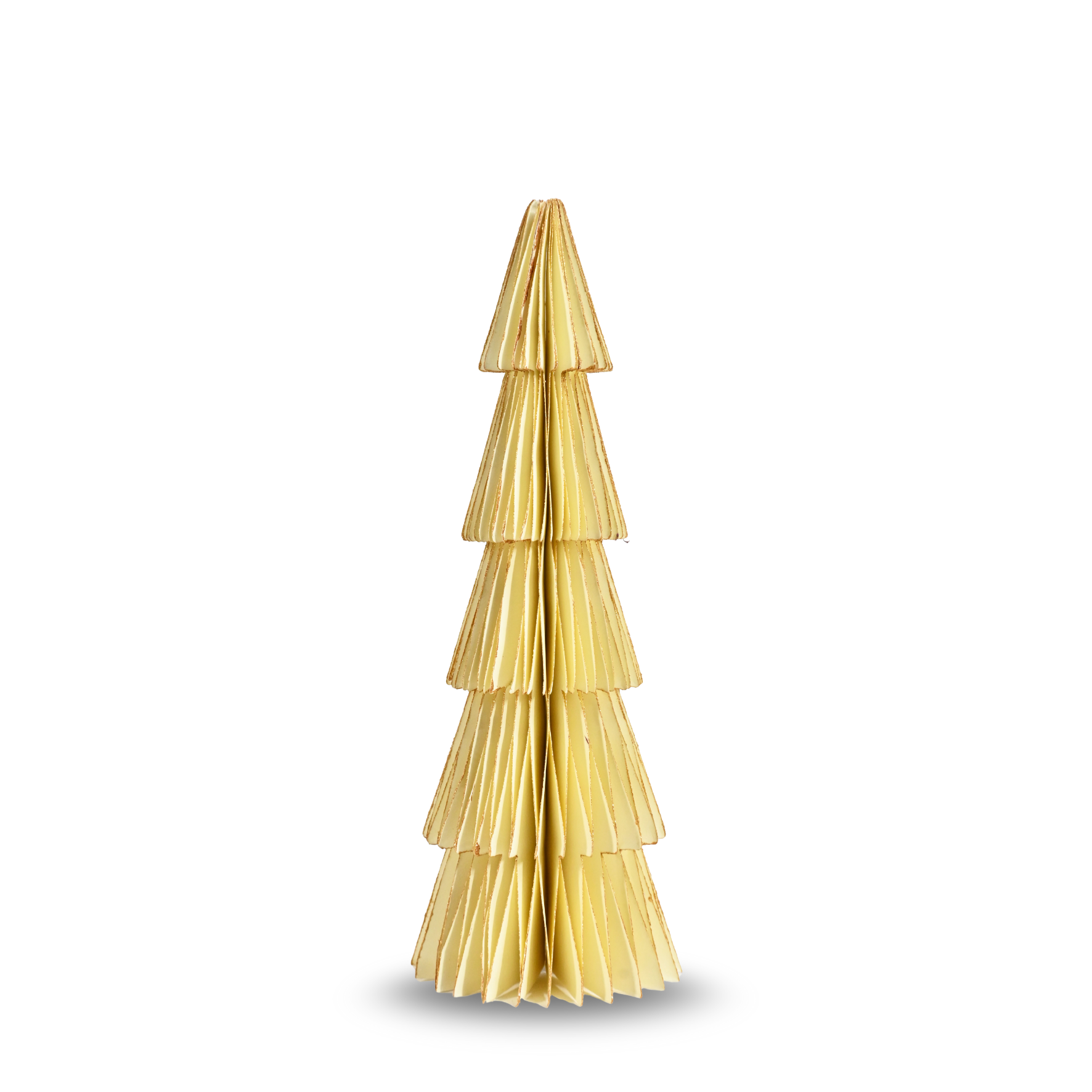 Off-white Christmas Tree With Gold Glitter Edging